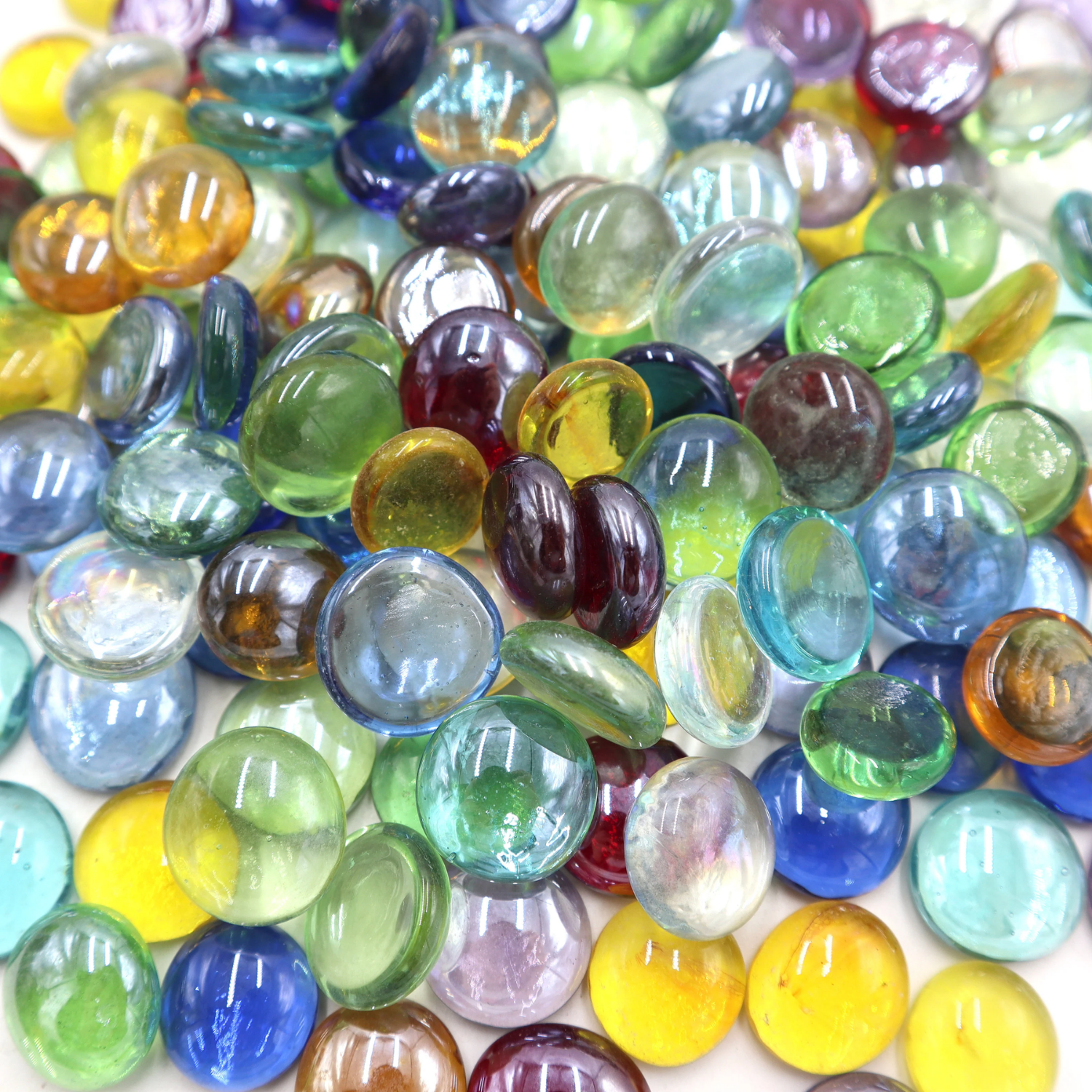Transparent Glass Mixed Pebbles for Decoration |Garden|Table|Terrariums| Home Decor|Vase Fillers