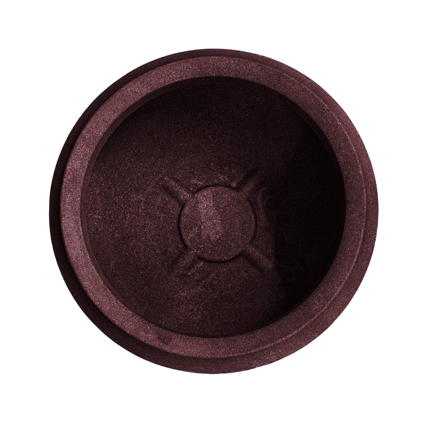 Hug A Plant | Malta Planter Rotomolded Round Plastic Pot for Home & Garden (Pack of 1, Brown Stone Finish)