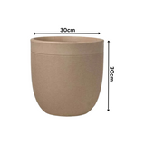Hug A Plant | Milano Rotomolded Round Plastic Pot Without Inner for Home & Garden (Pack of 1, Cream Stone Finish)