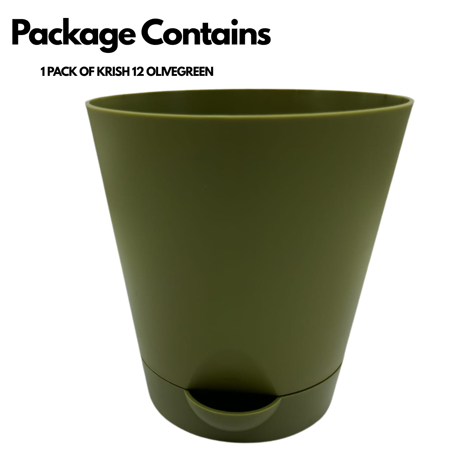 Krish Olivegreen plastic Planter Small for Home & Garden