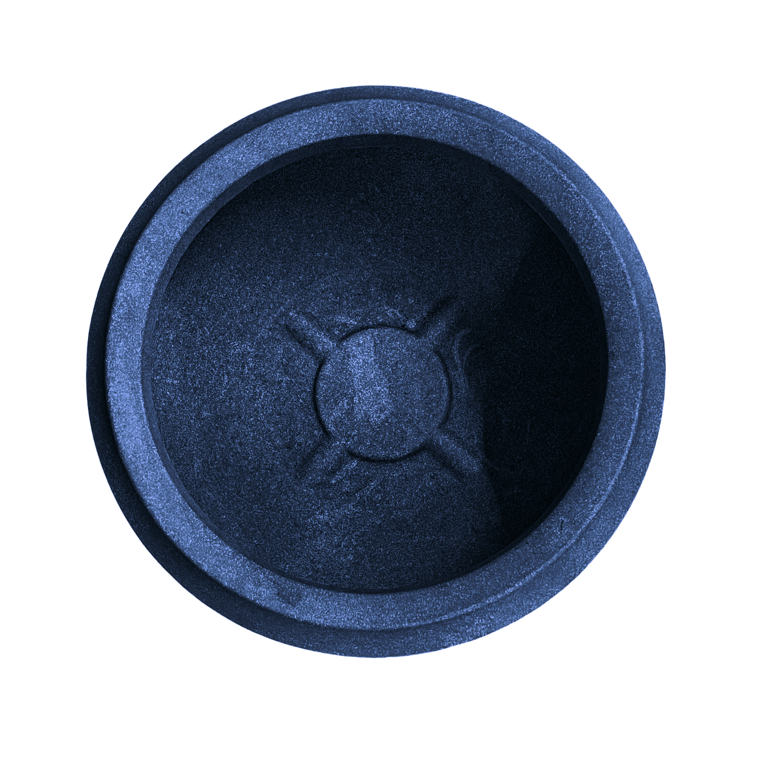 Hug A Plant | Malta Planter Rotomolded Round Plastic Pot for Home & Garden (Pack of 1, Midnight Stone Finish)