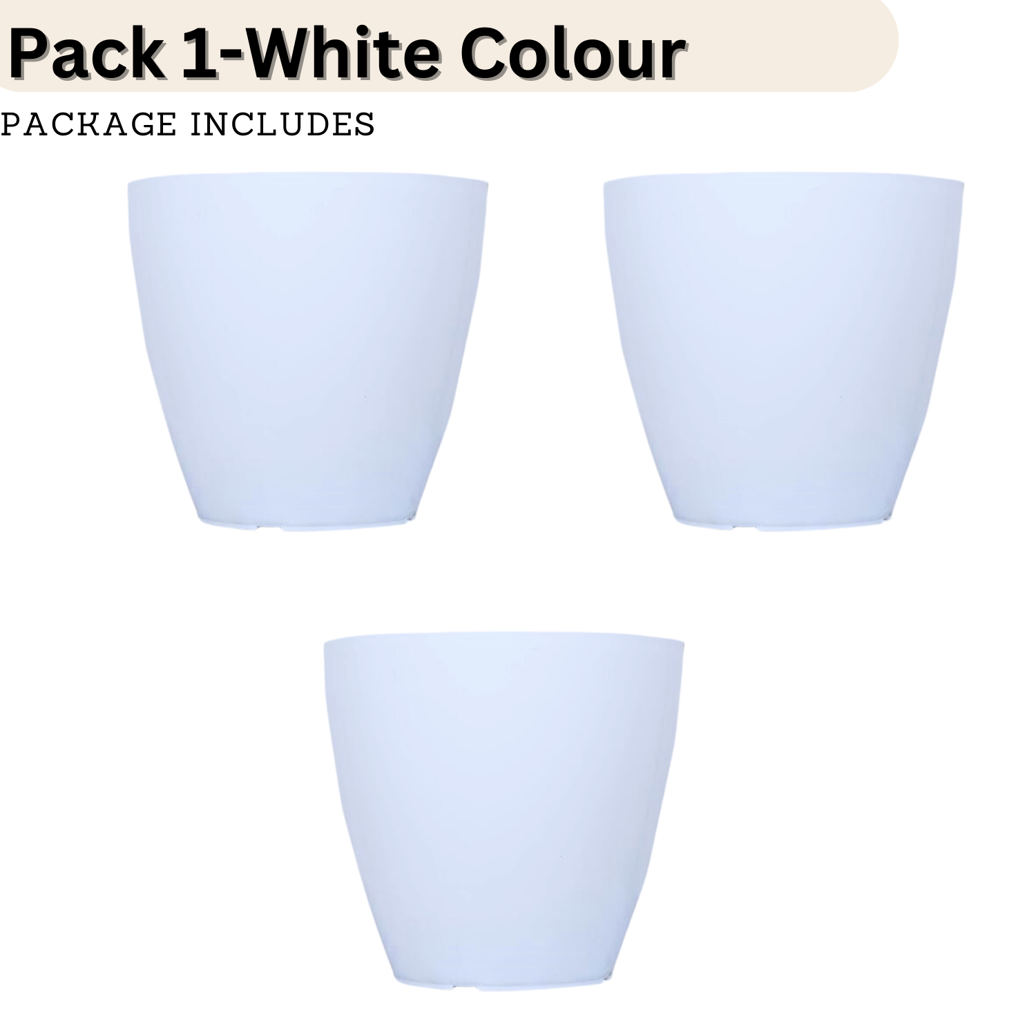 Hug A Plant 5 Inch Avant White colour for Home & Garden