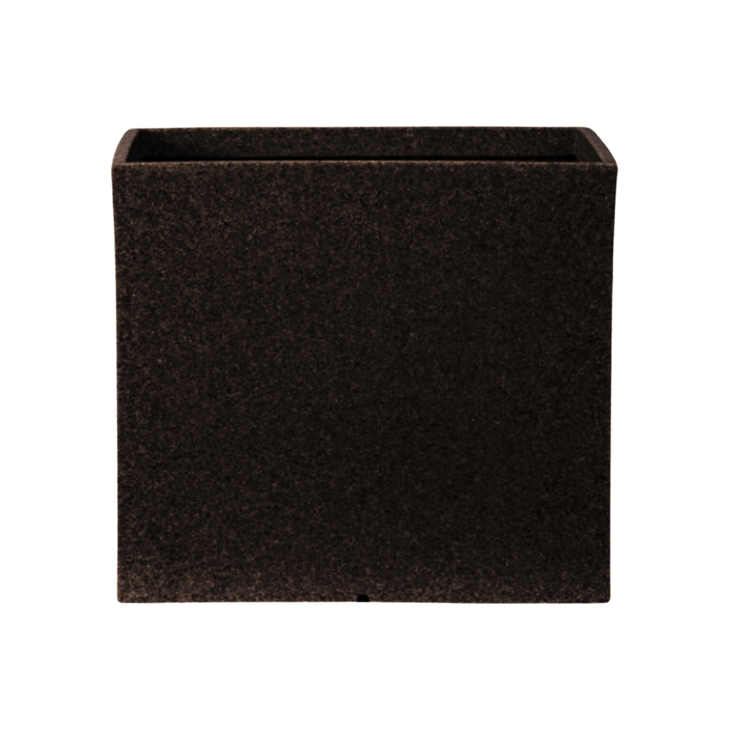 Quebec Square Rotomolded Plastic Pot for Home & Garden (Brown Stone Finish, Pack of 1)