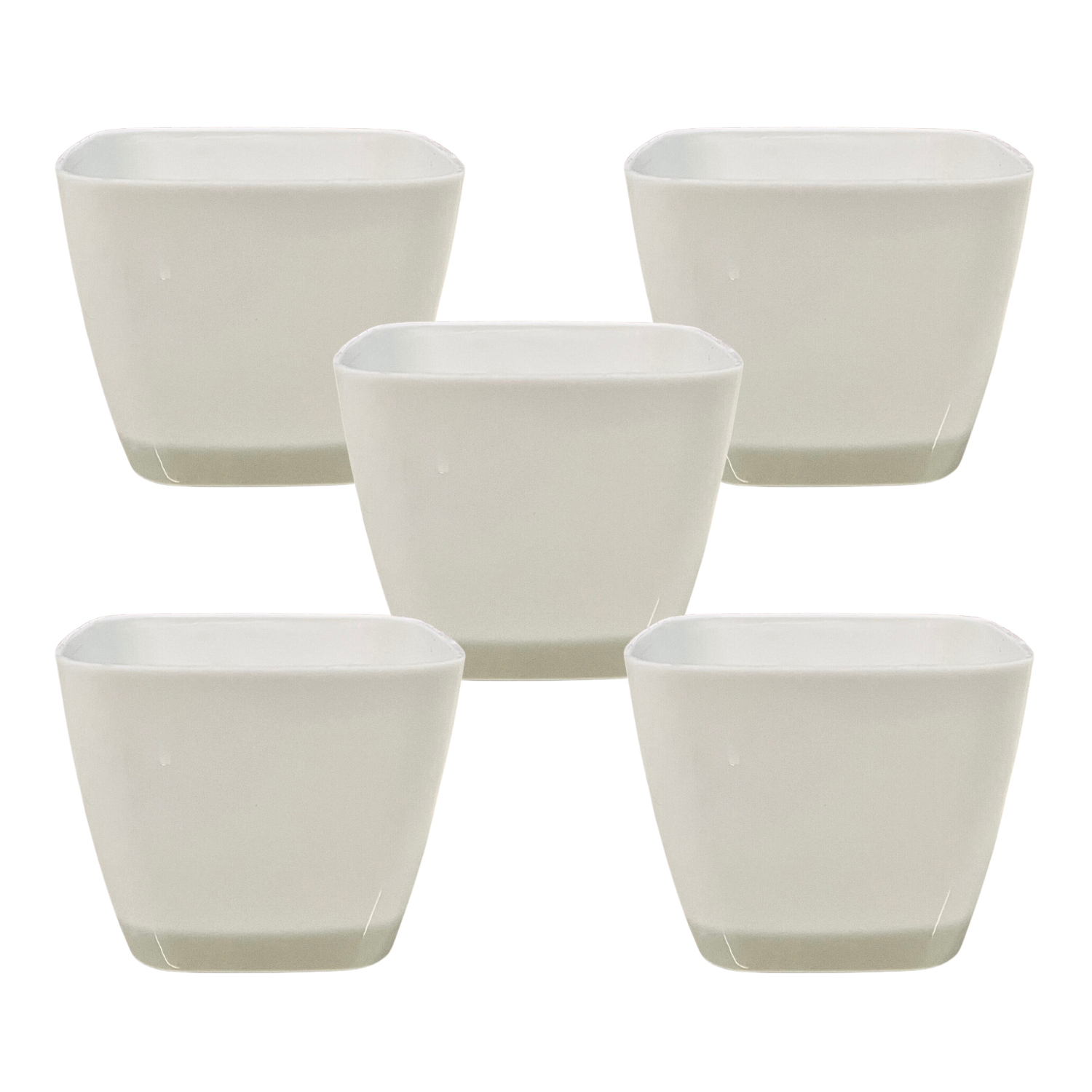 V2 14cm Square selfwatering Pot For Tabletop | Office | Indoor Garden | Home& Garden (5.5INCH | 14CM)