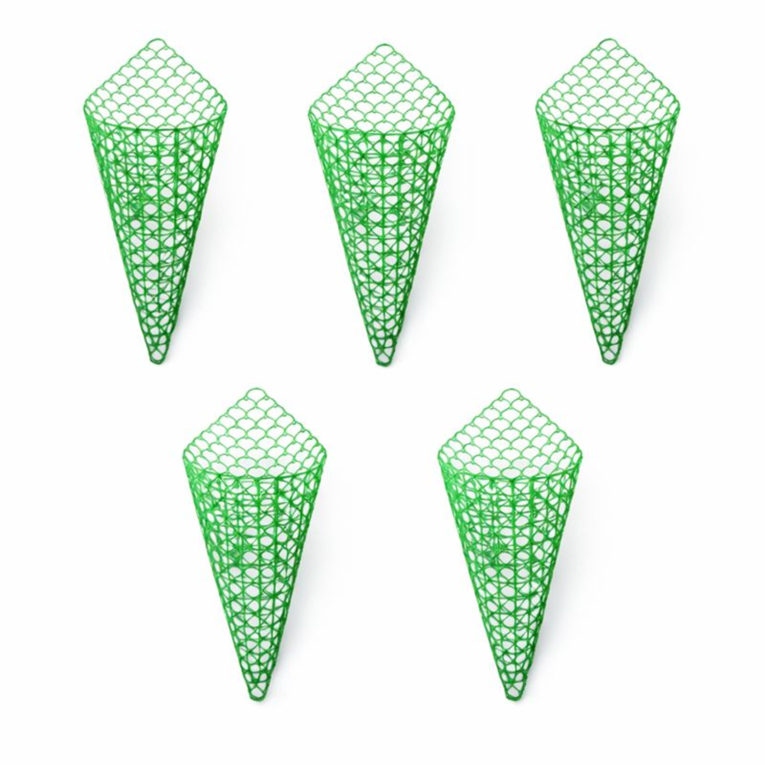 Green Orchid Cone Hanging Planter Pots | Premium Plastic Pots | Ideal for Orchids, Ferns, and Hanging Plants | Home & Balcony Décor