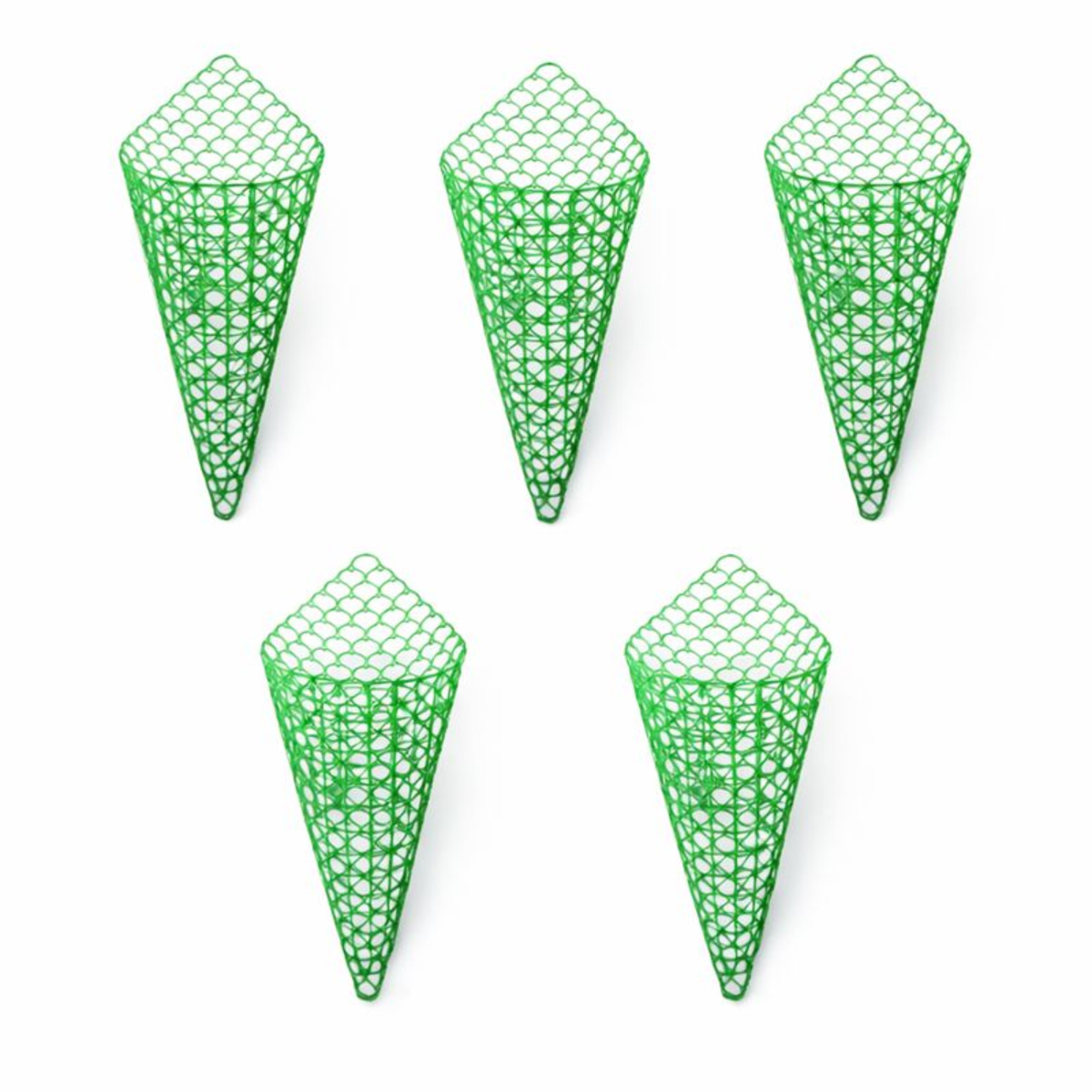 Green Orchid Cone Hanging Planter Pots | Premium Plastic Pots | Ideal for Orchids, Ferns, and Hanging Plants | Home & Balcony Décor