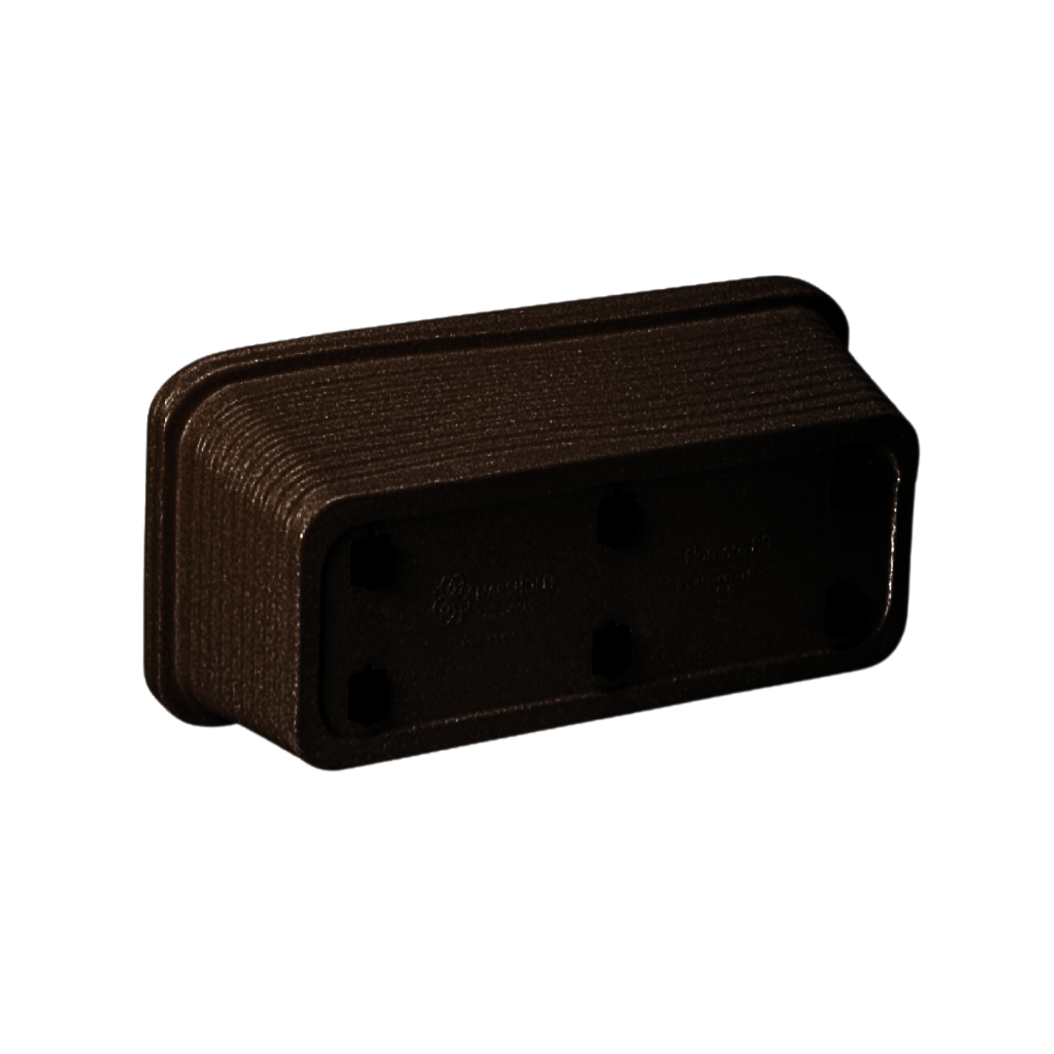 Florence Rectangle Rotomolded Plastic Pot With Wheels for Home & Garden (Pack Of 1, Brown Stone Finish)
