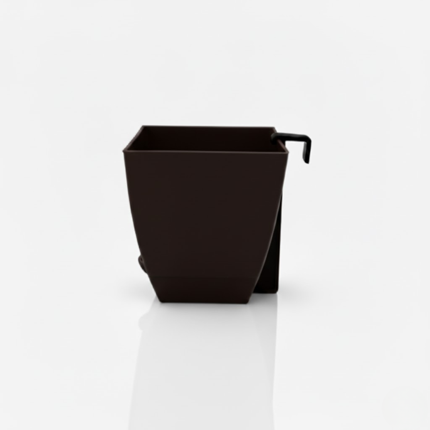 Chatura 8cm Self Watering Square Pot with Rail Hook for Home & Garden Decor (8CM|3.4INCH)
