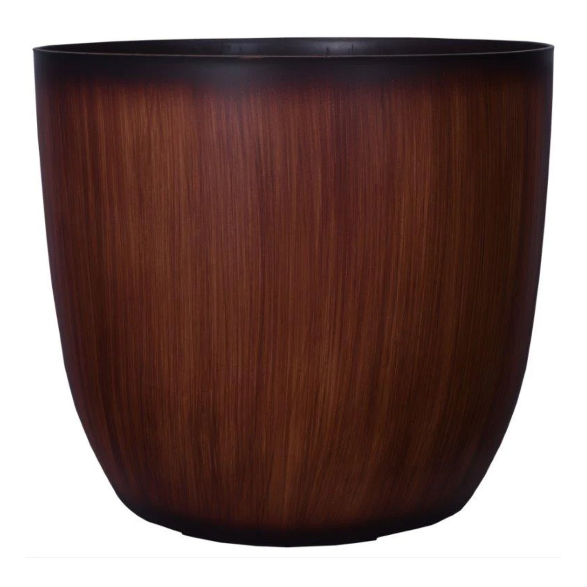 Ronda 2926 Round Plastic Pot (Wooden Finish) (Without Self-Watering Kit)