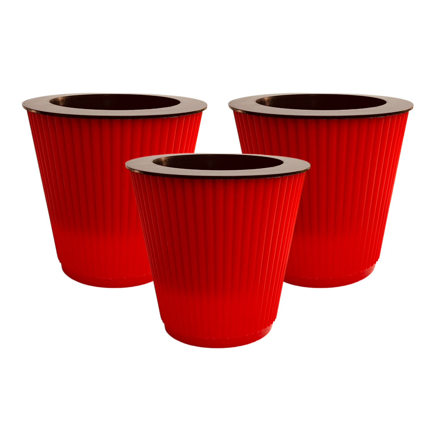Kia 12.8cm Round Pot With Inner Planters for Home, Office, Home & Garden (12.8CM | 5INCH)