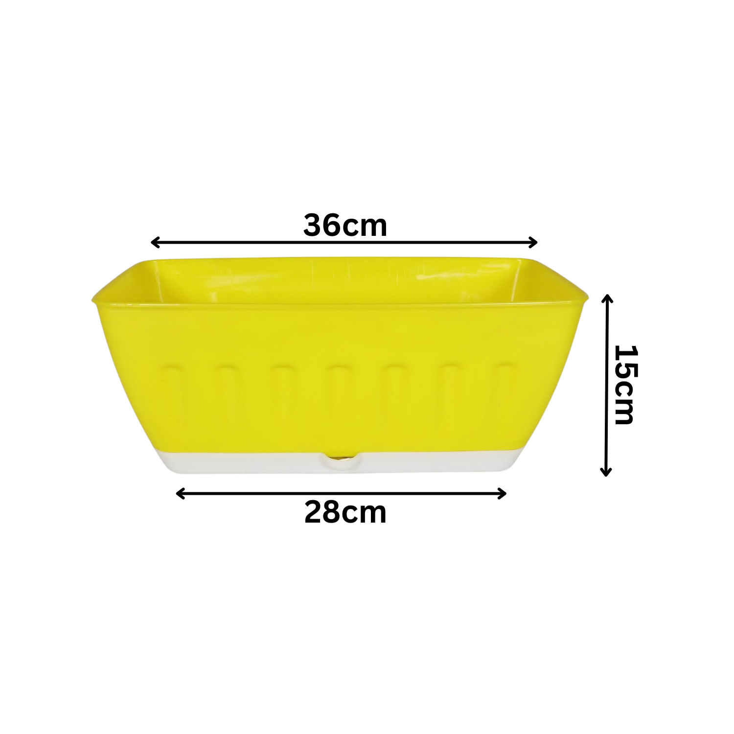 Khidki Rectangle 36CM Selfwatering Window Planter for Home Gardening | Lawns and Gardens | Flower Pots for Home Balcony Garden
