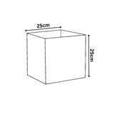 Quebec Square Rotomolded Plastic Pot for Home & Garden (Brown Stone Finish, Pack of 1)
