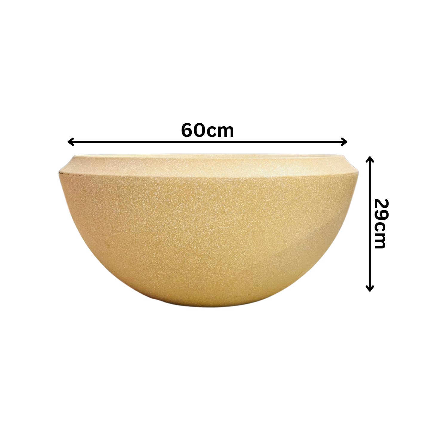 Hug A Plant | Malta Planter Rotomolded Round Plastic Pot for Home & Garden (Pack of 1, Cream Stone Finish)