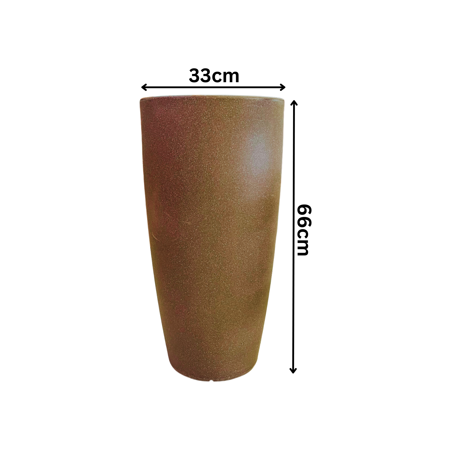 Hug A Plant | Venice Planter Rotomolded Round Plastic Pot Without Inner for Home & Garden (Pack of 1, Sand Stone Finish)