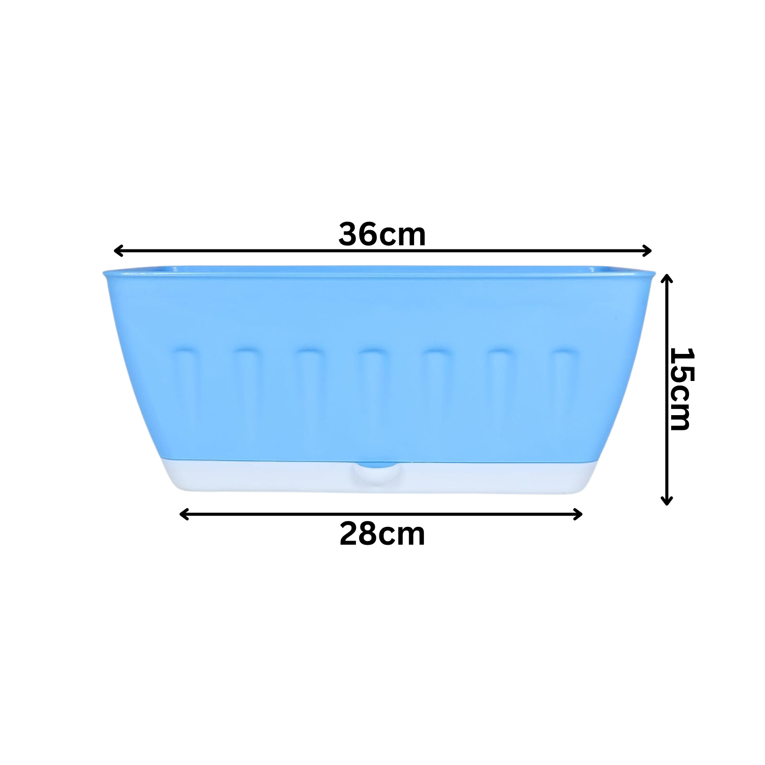 Khidki Rectangle 36CM Selfwatering Window Planter for Home Gardening | Lawns and Gardens | Flower Pots for Home Balcony Garden