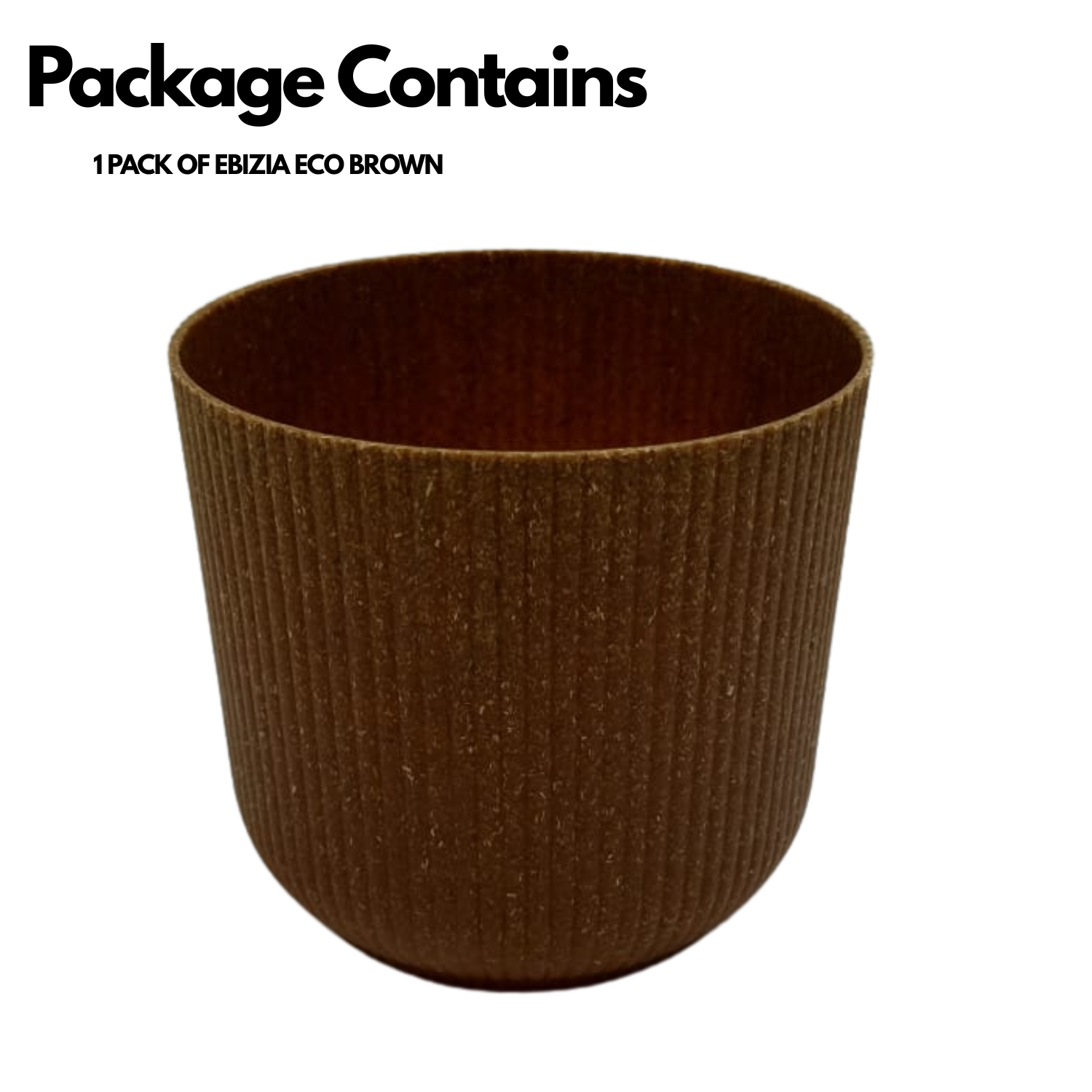 Hug A Plant | Ebizia Round[Eco series] Plastic Pot for Home & Garden (Pack of 1)