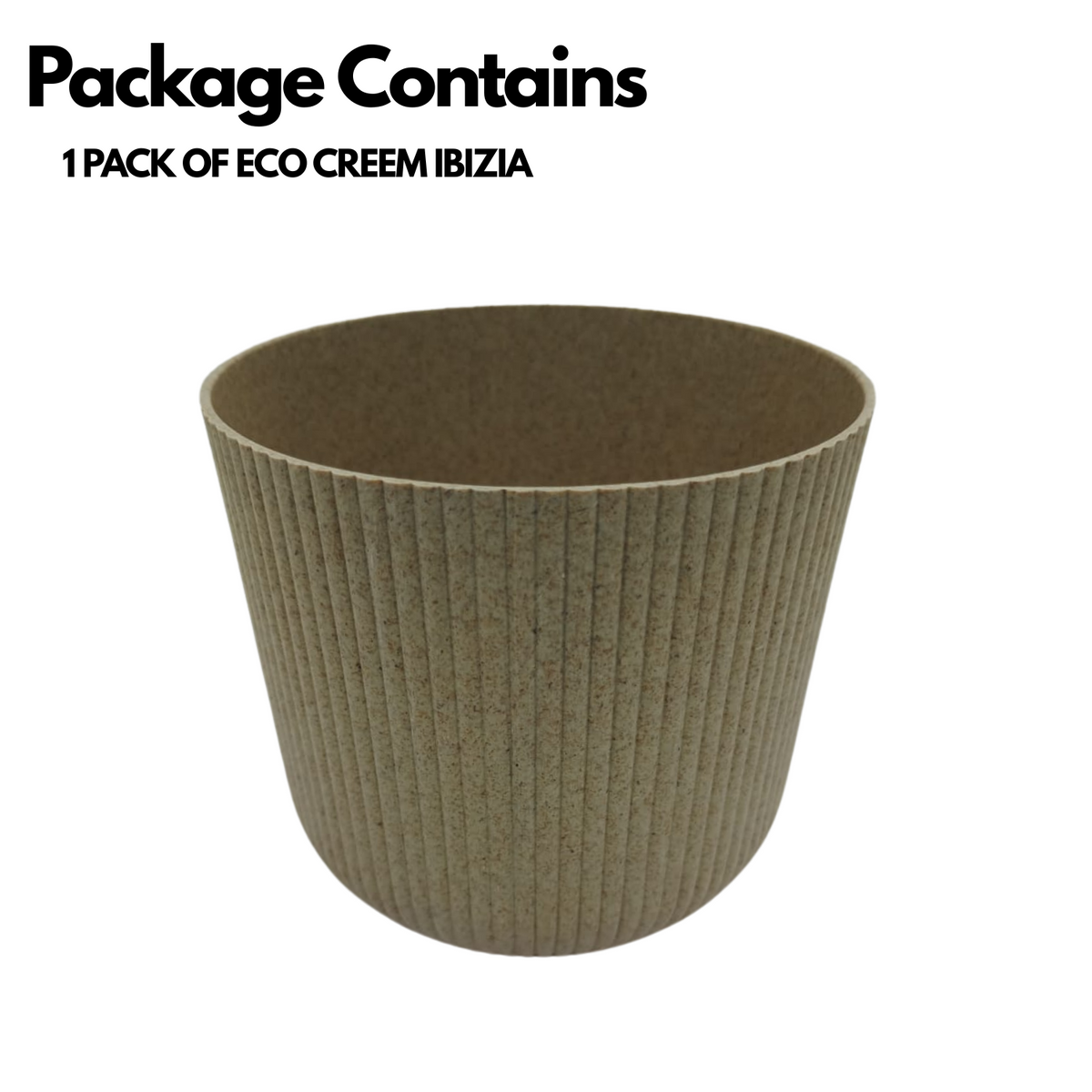 Hug A Plant | Ebizia Round[Eco series] Plastic Pot for Home & Garden (Pack of 1)