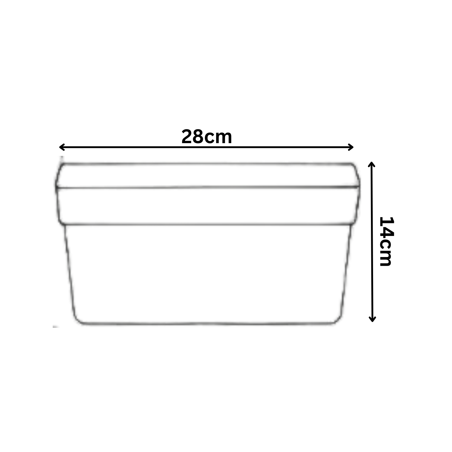 Arty Rectangle 30 Mocca Plastic Pot