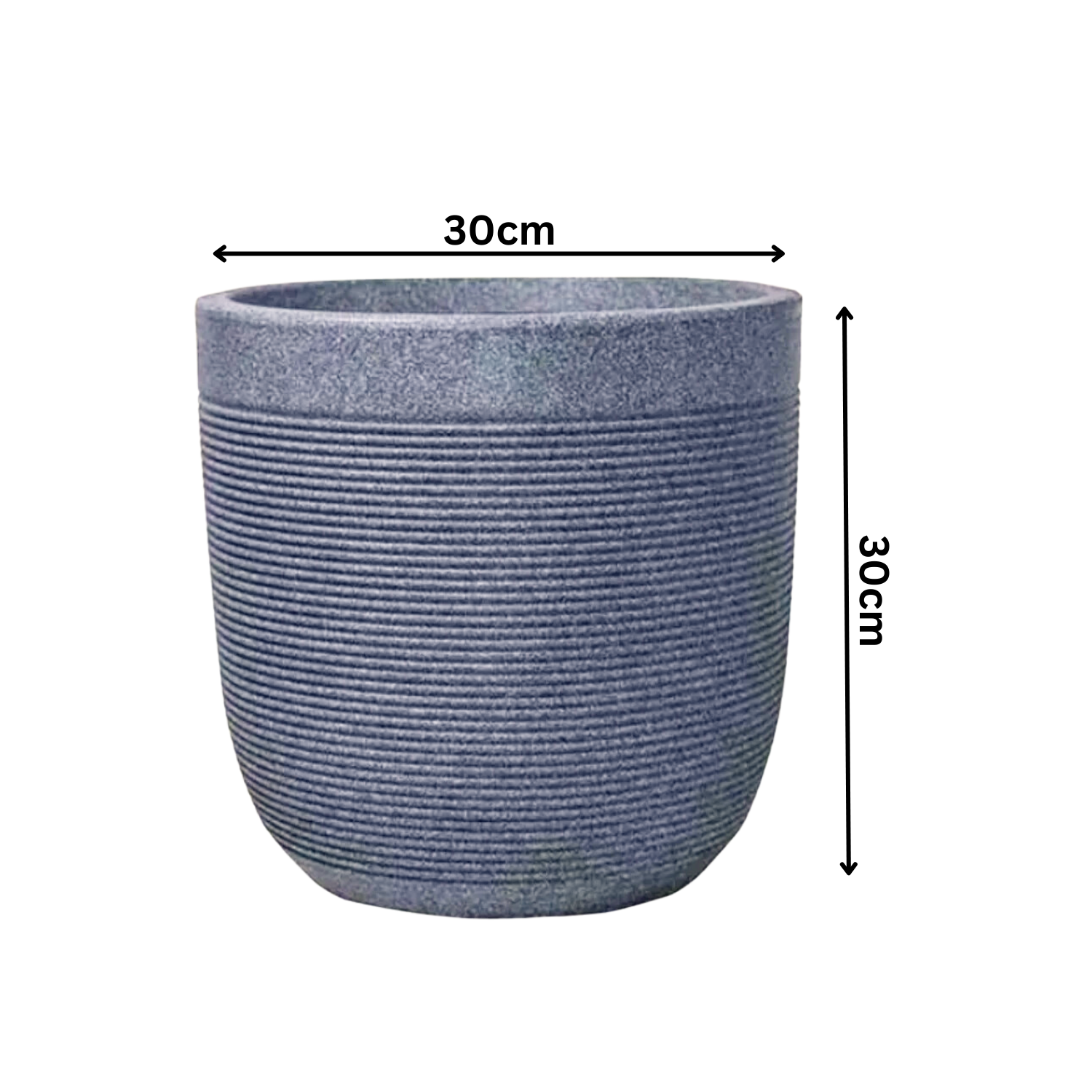 Hug A Plant | Milano Rotomolded Round Plastic Pot Without Inner for Home & Garden (Pack of 1,Grey Stone Finish)