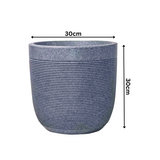 Hug A Plant | Milano Rotomolded Round Plastic Pot Without Inner for Home & Garden (Pack of 1,Grey Stone Finish)