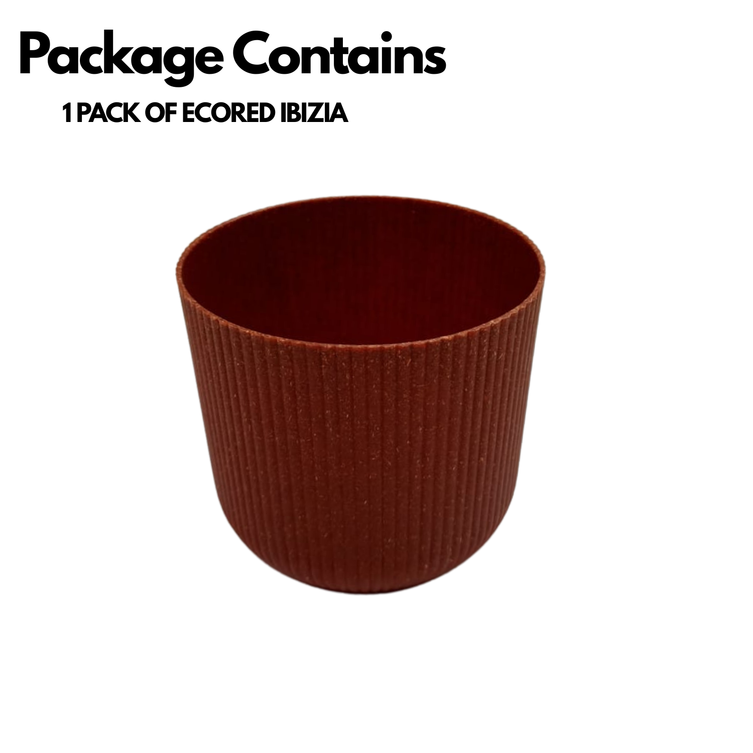 Hug A Plant | Ebizia Round[Eco series] Plastic Pot for Home & Garden (Pack of 1)