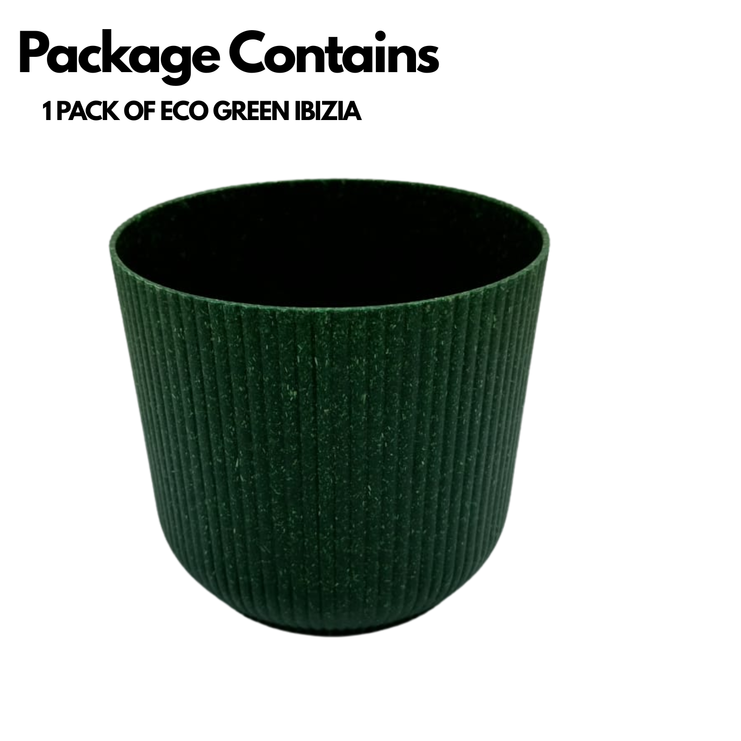 Hug A Plant | Ebizia Round[Eco series] Plastic Pot for Home & Garden (Pack of 1)