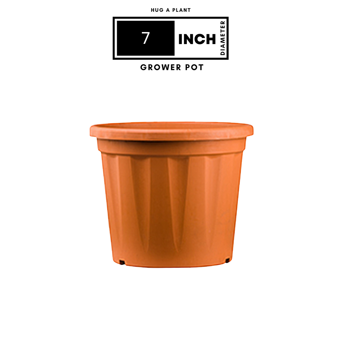 7 Inch Grower Plastic Pot Terracotta