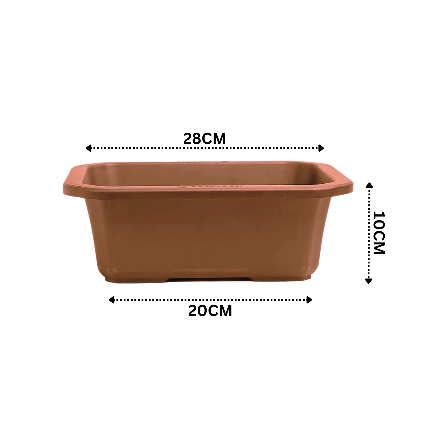 Hug A Plant | Juniper 28CM Rectangle Plastic Pots for Home & Garden (28CM|11INCH)