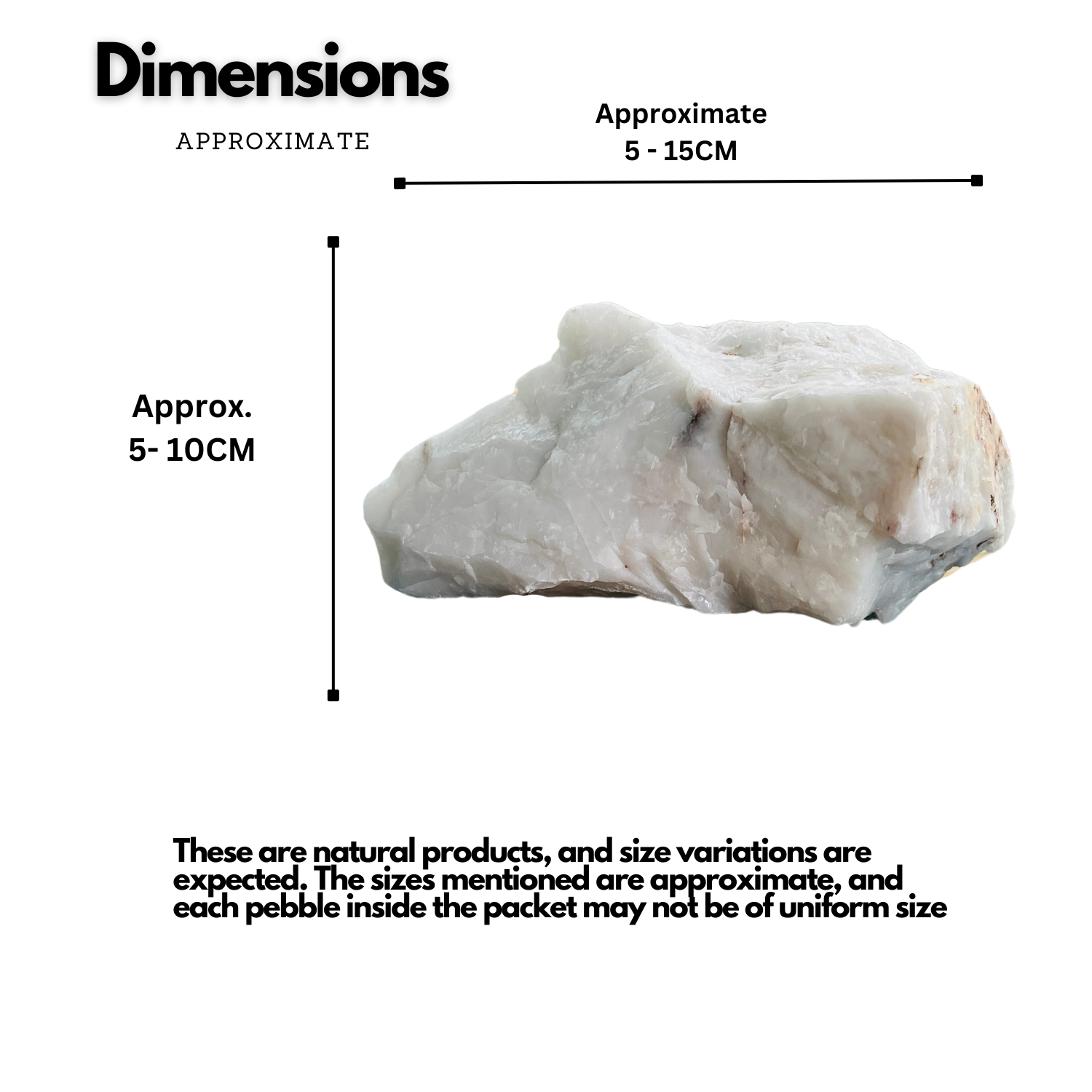 White Marble Rock Stone for Decoration |Garden|Table| Home Decor|Vase Fillers|Auqarium