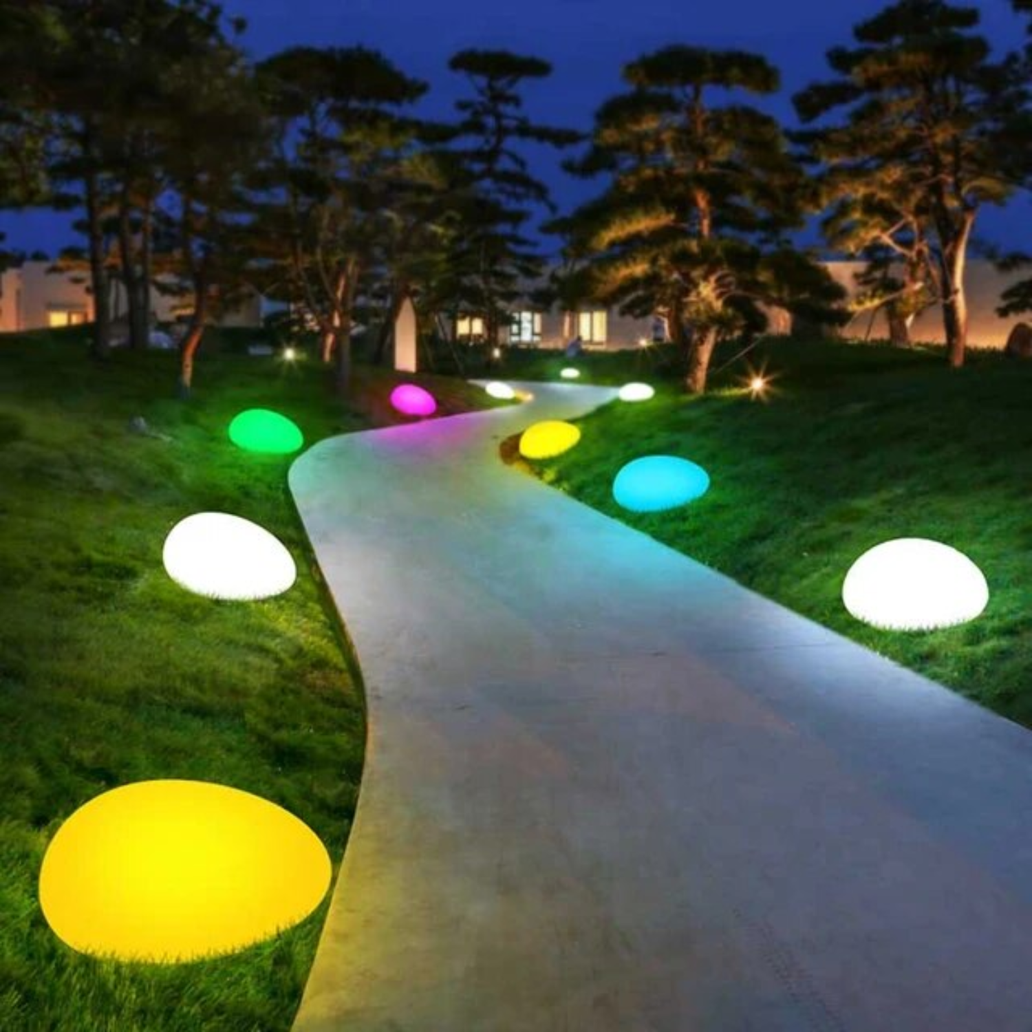 LED Pebble Small | Multicolour Led (16 Colours) Remote Controllable, Wireless & Chargeable