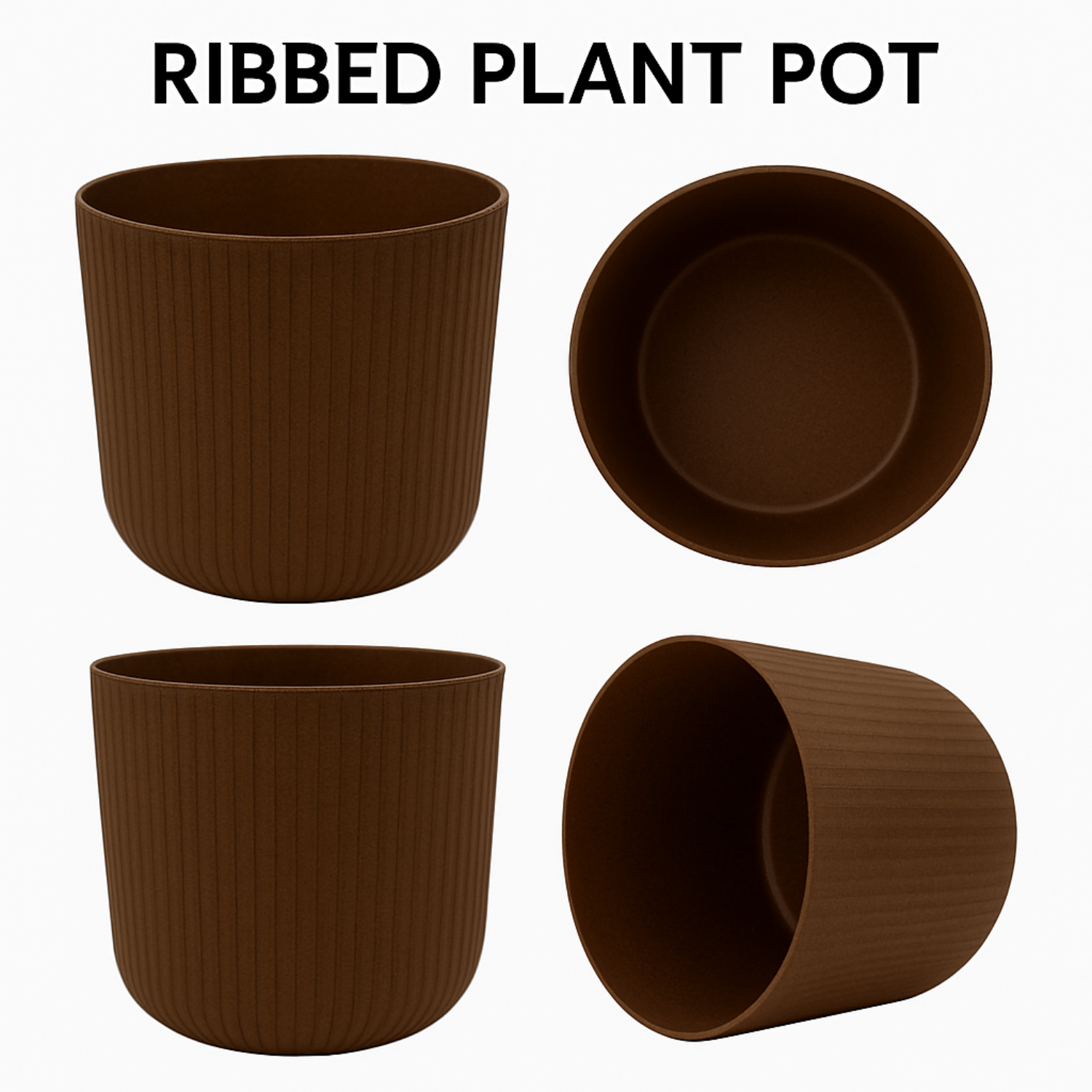 Hug A Plant | Ebizia Round[Eco series] Plastic Pot for Home & Garden (Pack of 1)