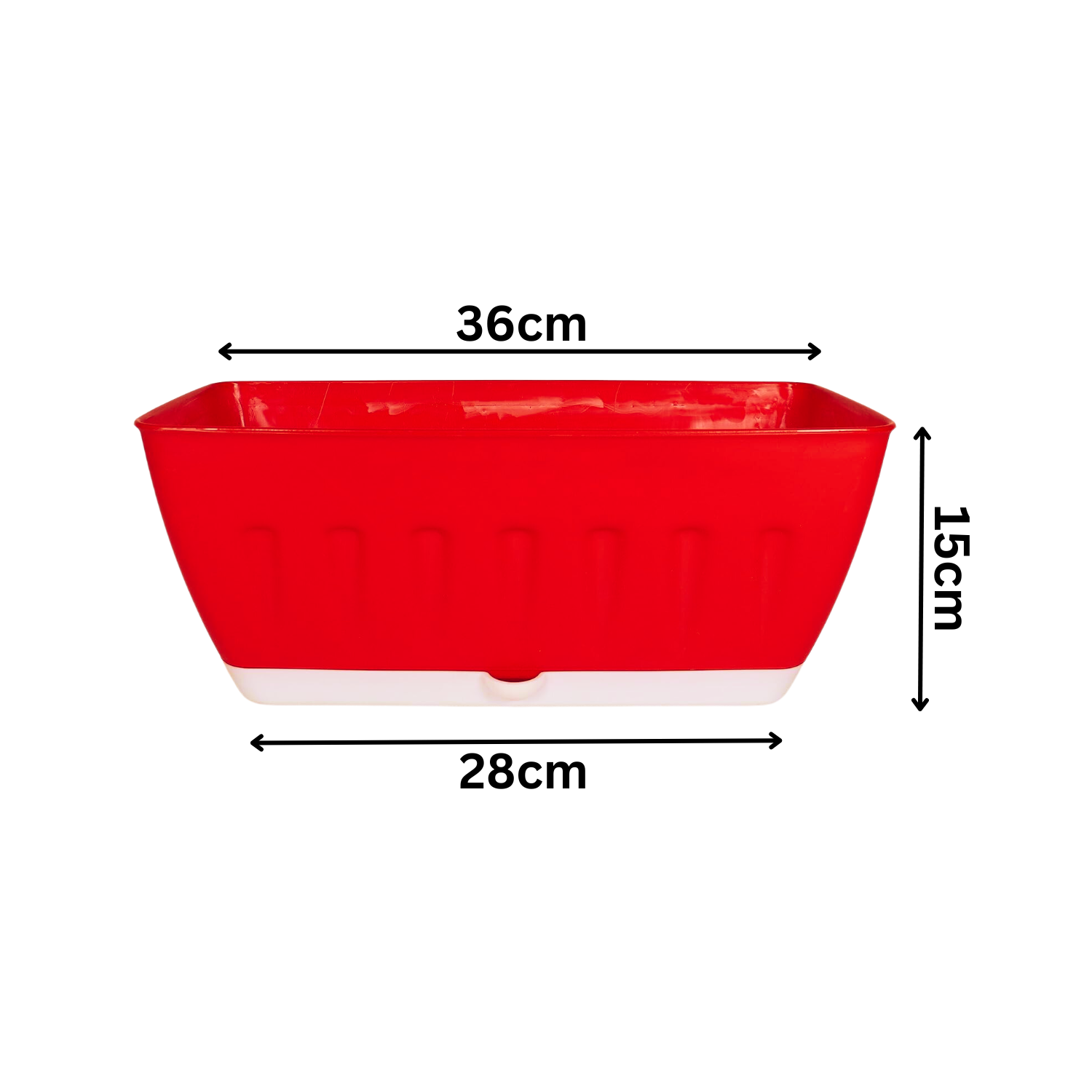 Khidki Rectangle 36CM Selfwatering Window Planter for Home Gardening | Lawns and Gardens | Flower Pots for Home Balcony Garden