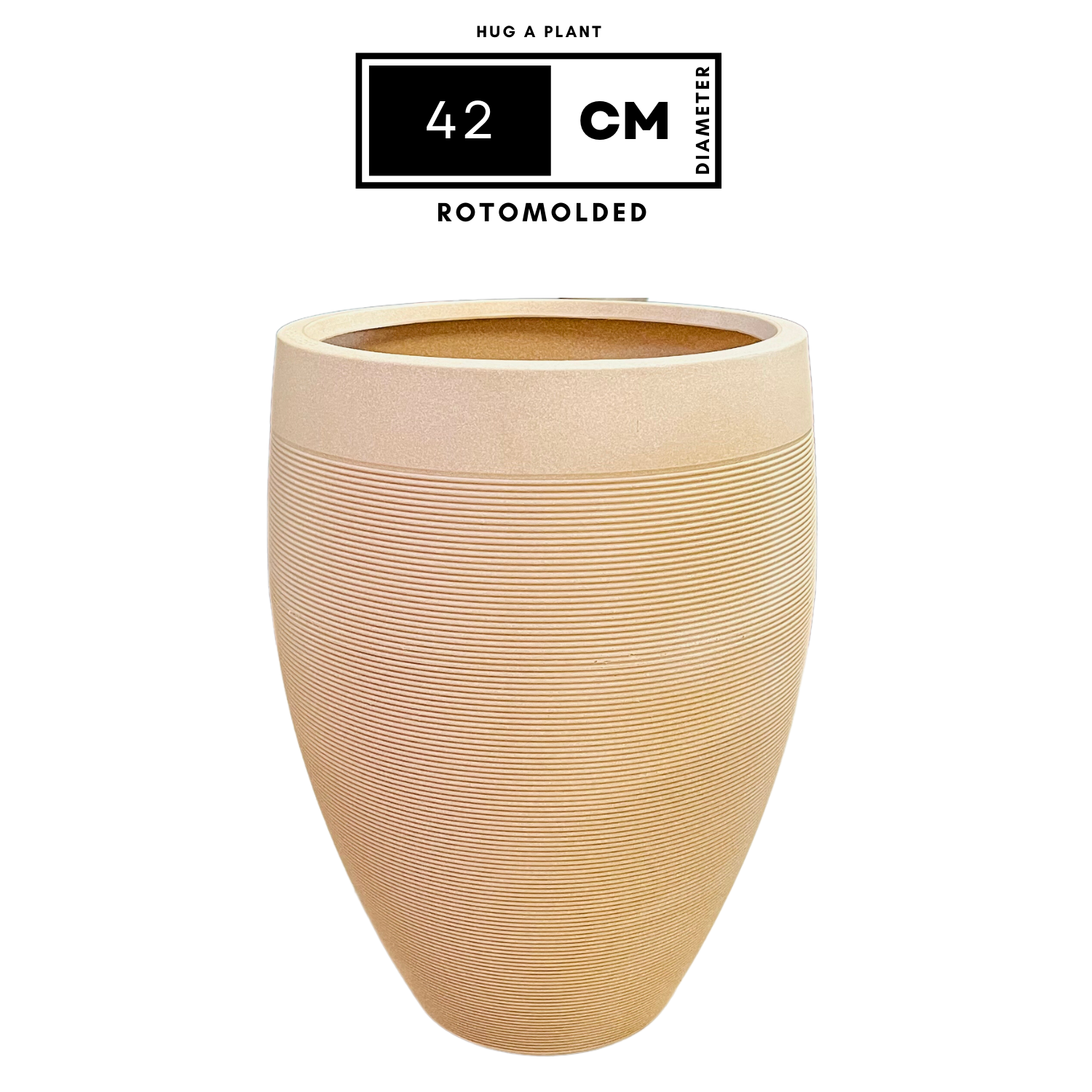 Hug A Plant | Milano High Rotomolded Round Plastic Pot Without Inner for Home & Garden (Pack of 1)