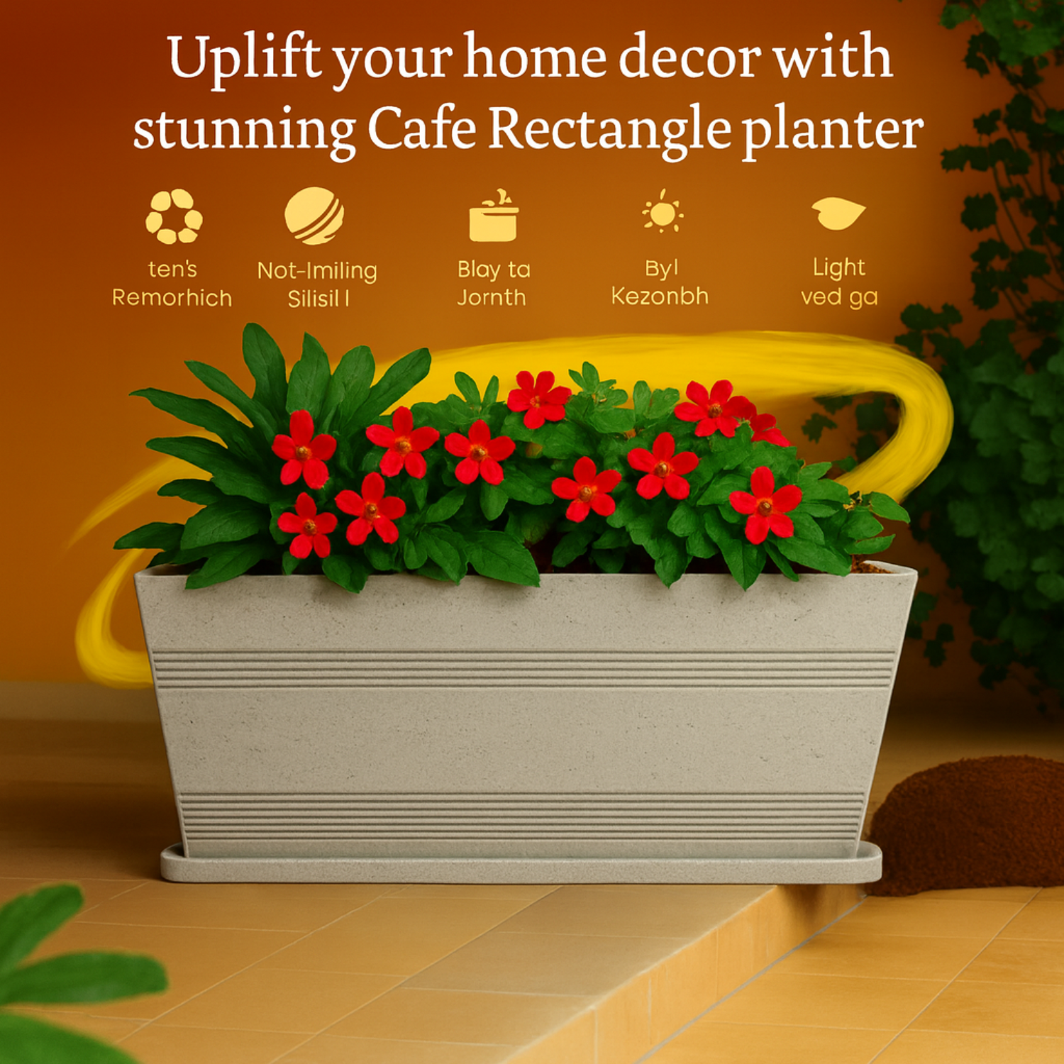 Cafe Rotomolded Pots  for Home & Garden (Pack of 1)