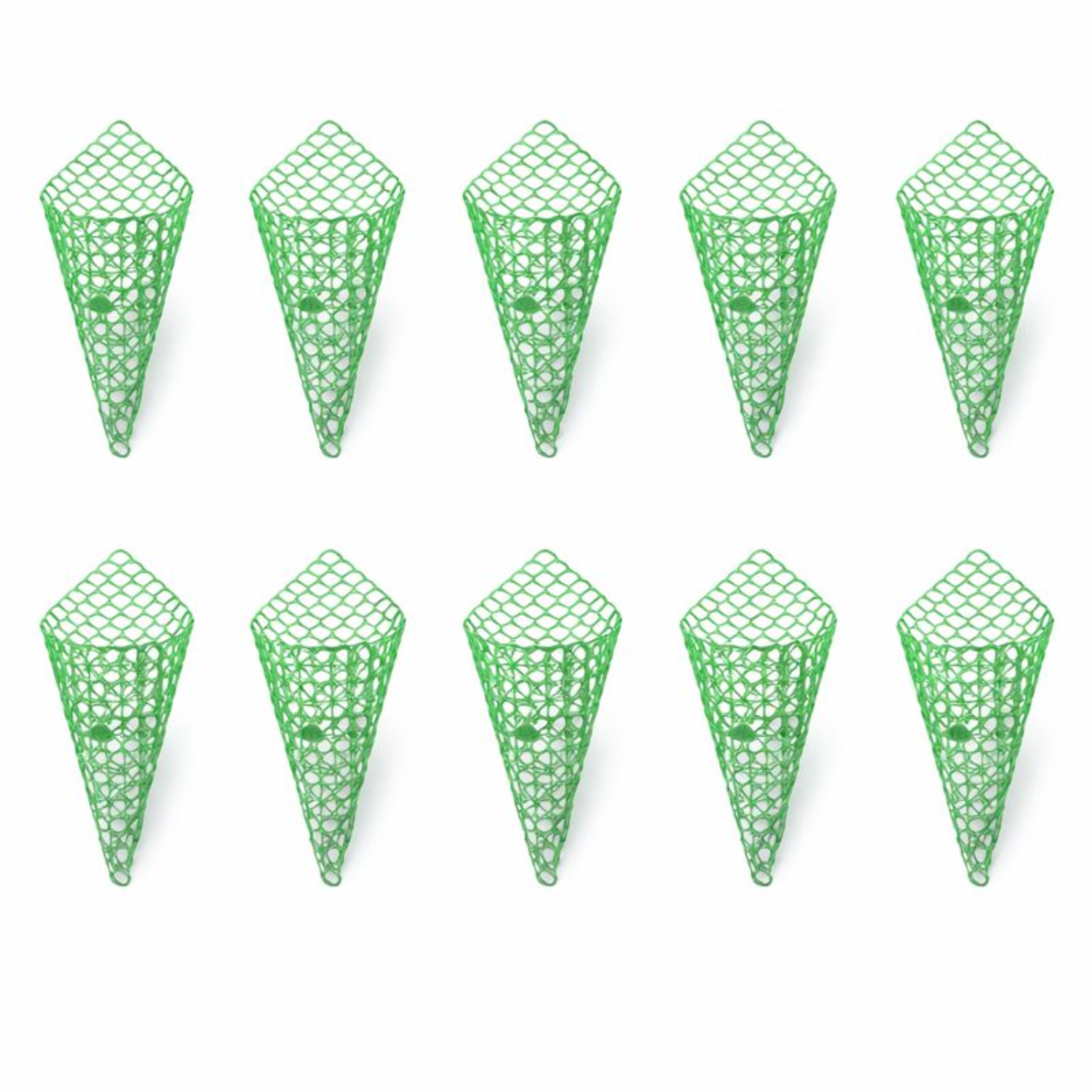 Green Orchid Cone Hanging Planter Pots | Premium Plastic Pots | Ideal for Orchids, Ferns, and Hanging Plants | Home & Balcony Décor