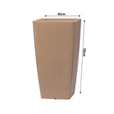 Hug A Plant | Paris 40CM Rotomolded Square Plastic Pot without Inner for Home & Garden (40CM | 15.7 INCH, Square, Cream Stone Finish)