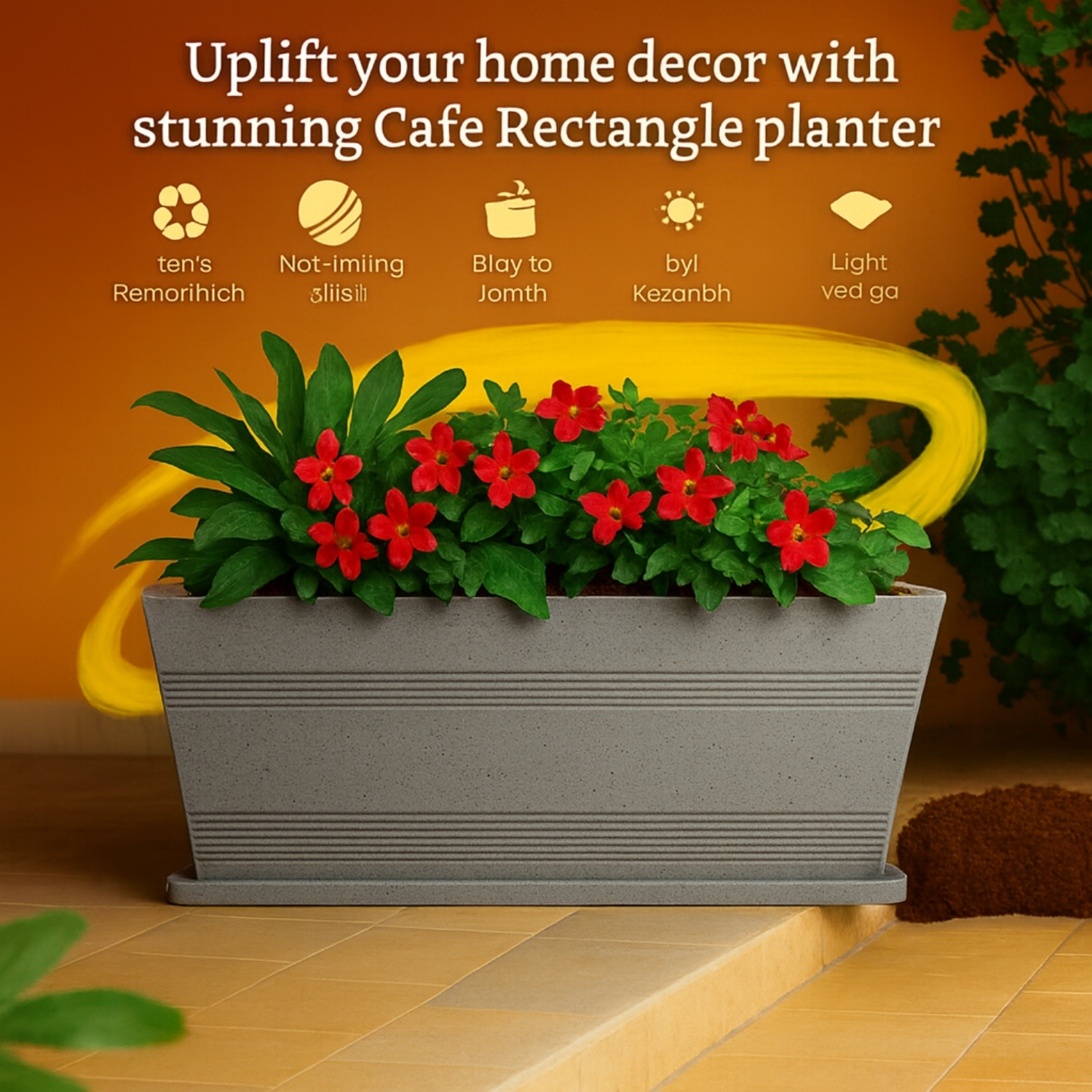 Cafe Rotomolded Pots  for Home & Garden (Pack of 1)