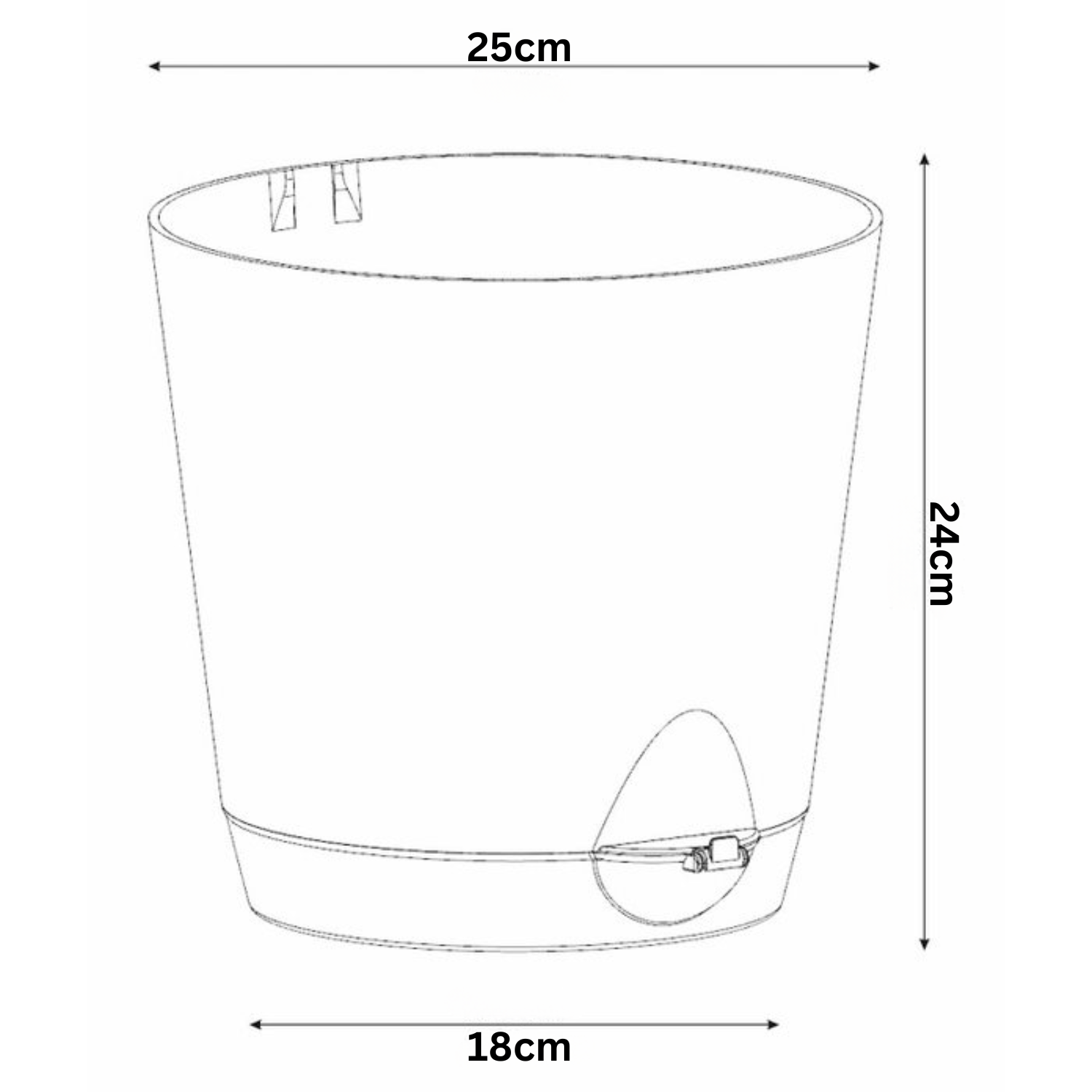 Krish 25 Self Watering Plastic Pot