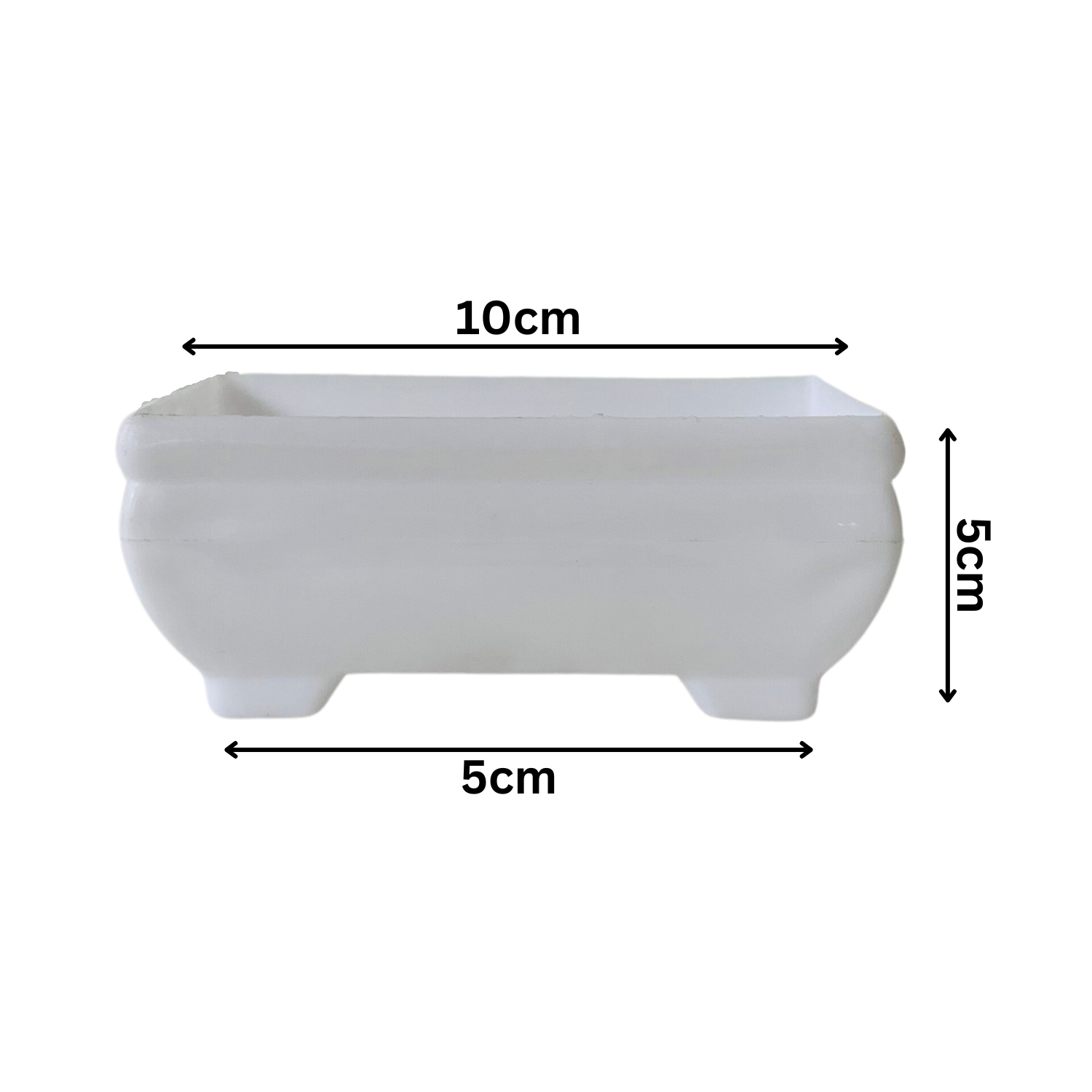 Bonsai Small Rectangle 4inch Pot For Tabletop | Office | Indoor Garden | Home& Garden (4INCH | 10CM)