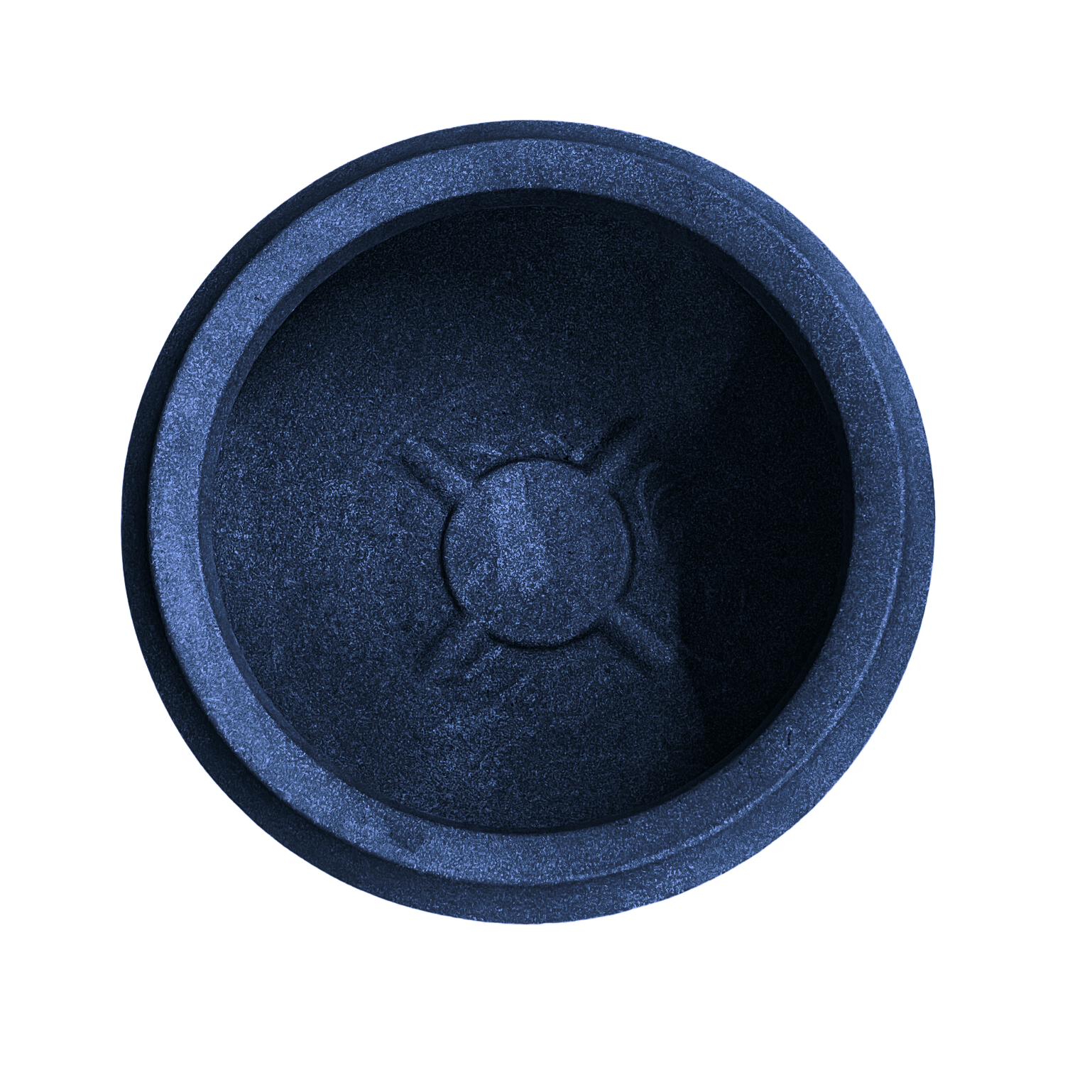 Hug A Plant | Malta Planter Rotomolded Round Plastic Pot for Home & Garden (Pack of 1, Midnight Stone Finish)