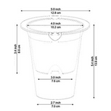 Mascot 10 Clear Round 5inch selfwatering Pot With Wick For Tabletop | Office | Indoor Garden | Home& Garden (5INCH | 13CM)