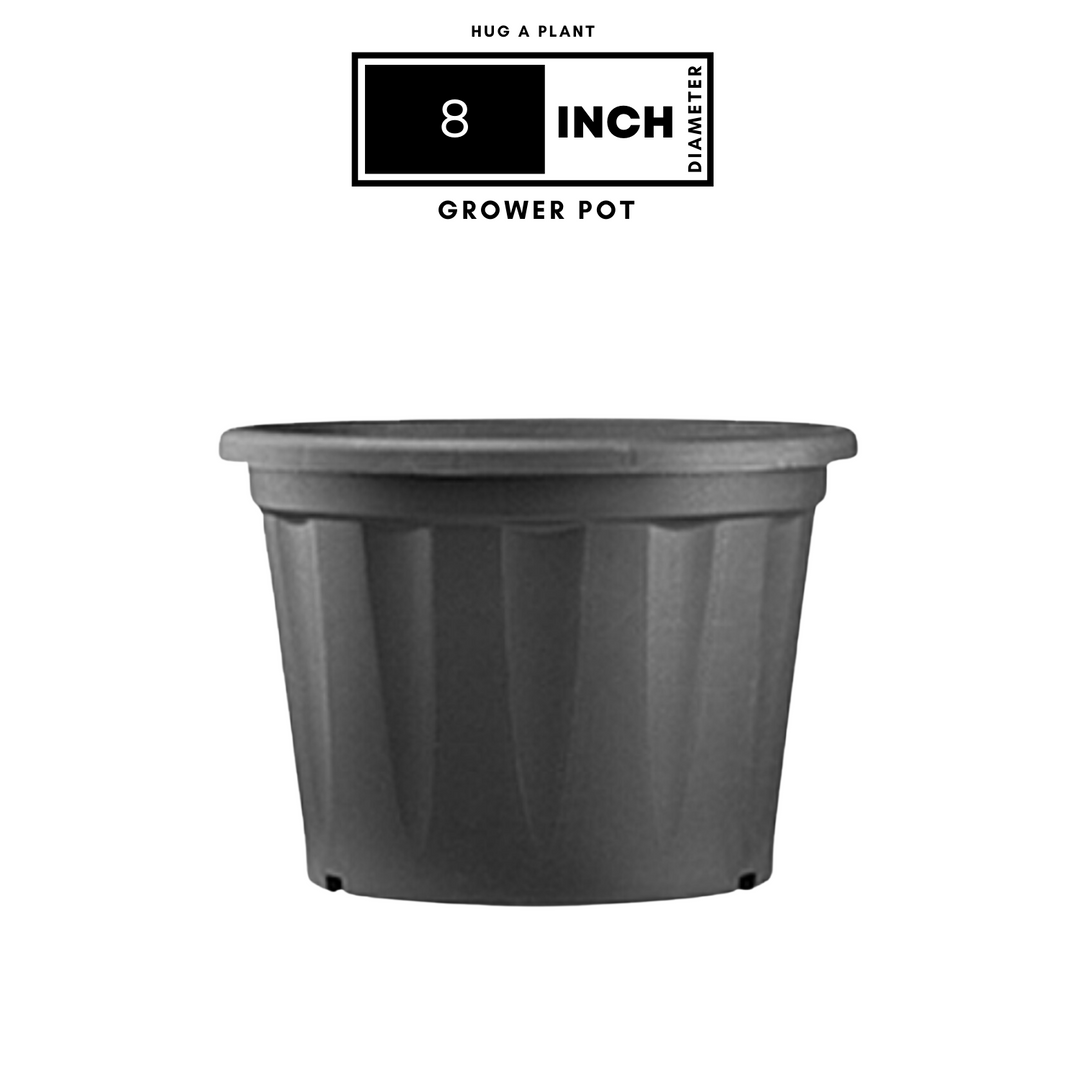 extra large black plastic plant pots 8 Inch Grower Plastic Pot Black – Hug A Plant