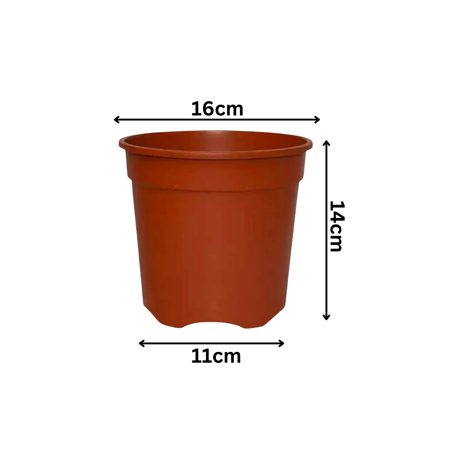 6 Inch Gro Pro Terracotta Plastic Pot for Home & Garden