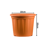 9 Inch Grower Plastic Pot Terracotta
