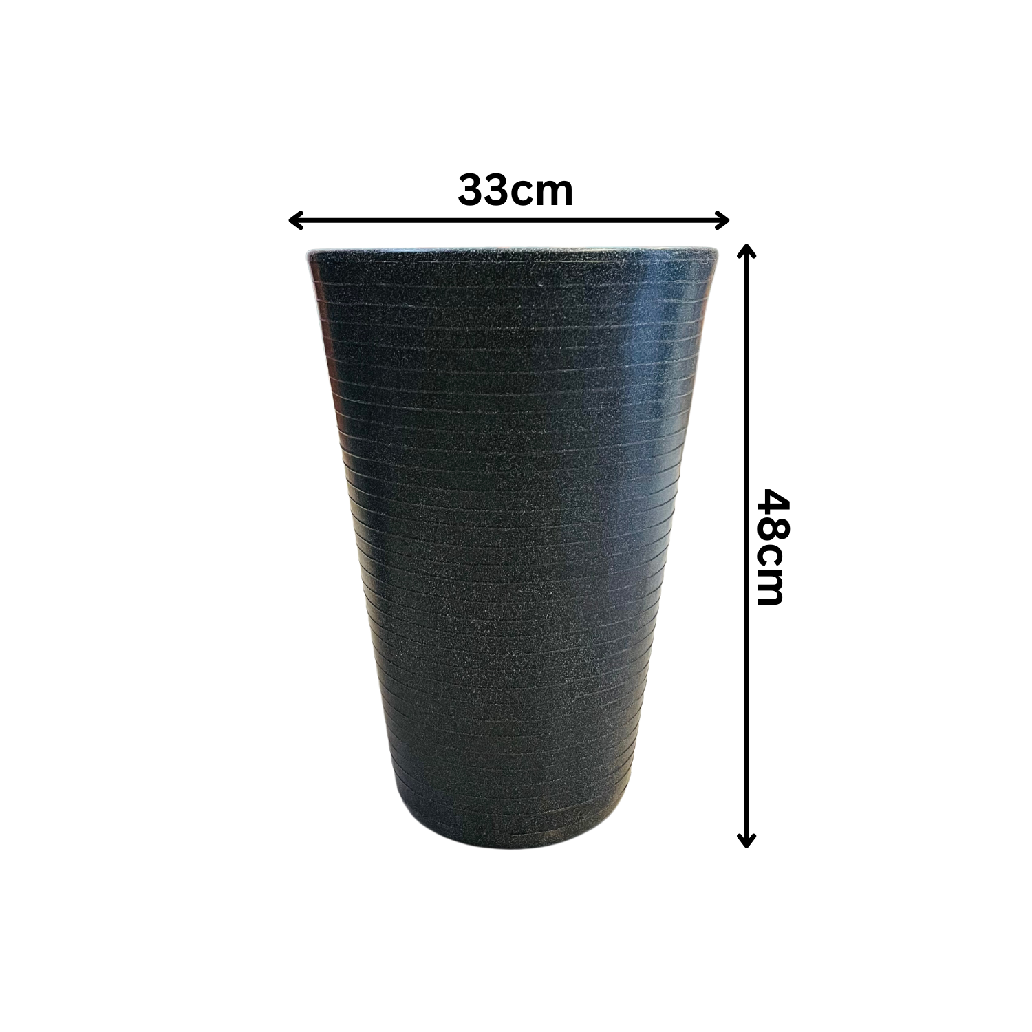 Roll Pot (1913) 33CM Rotomolded Round Planter for Home Gardening | Indoor Gardens |Home & Garden (13INCH | 33CM, Grey Stone Finish)