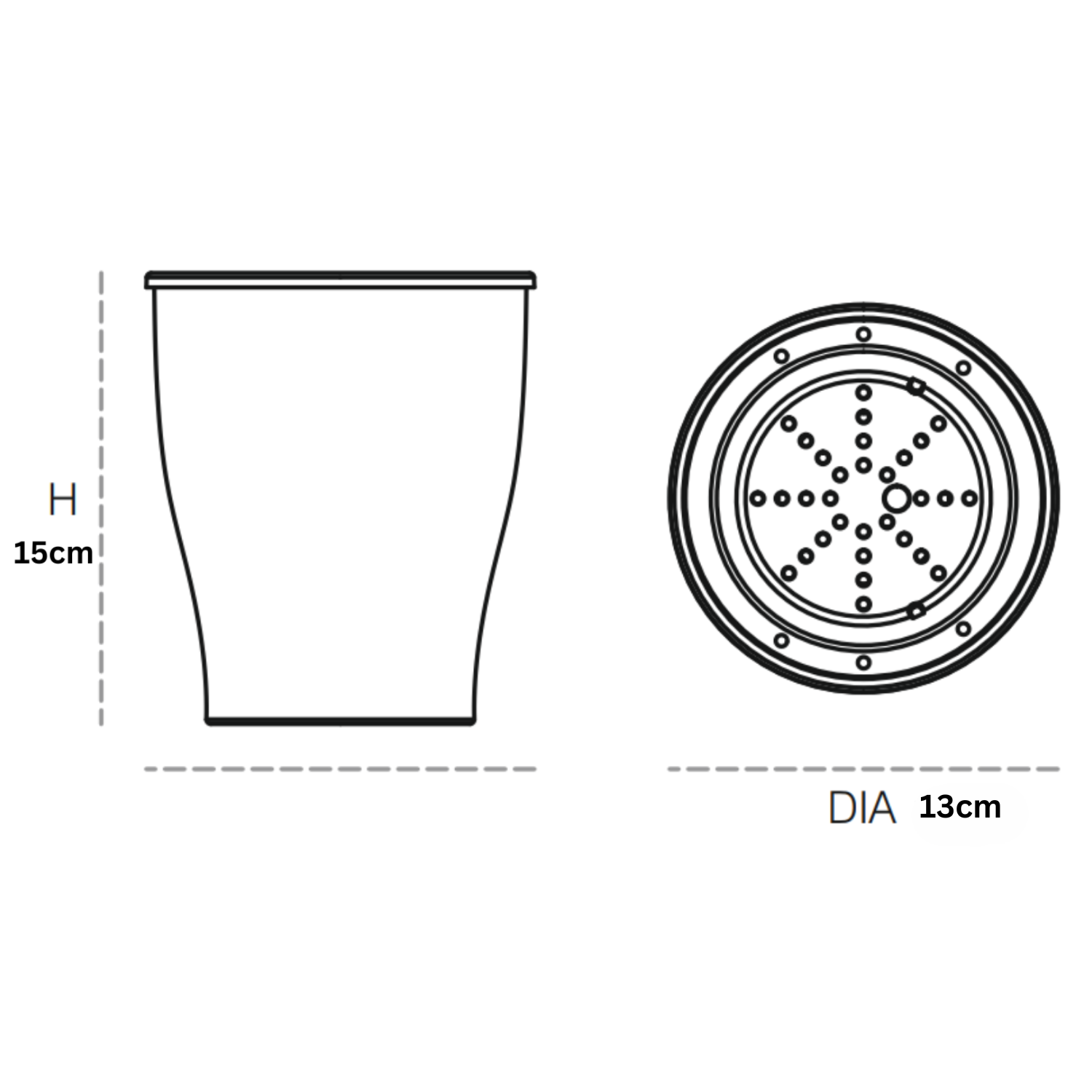 Clear Pot 5 Inch- Selfwatering Pot