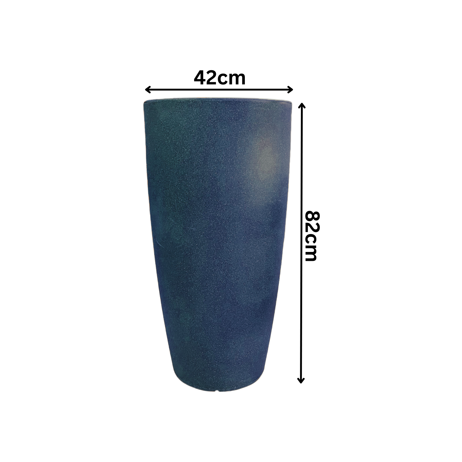 Hug A Plant | Venice Planter Rotomolded Round Plastic Pot Without Inner for Home & Garden (Pack of 1, Midnight Stone Finish)
