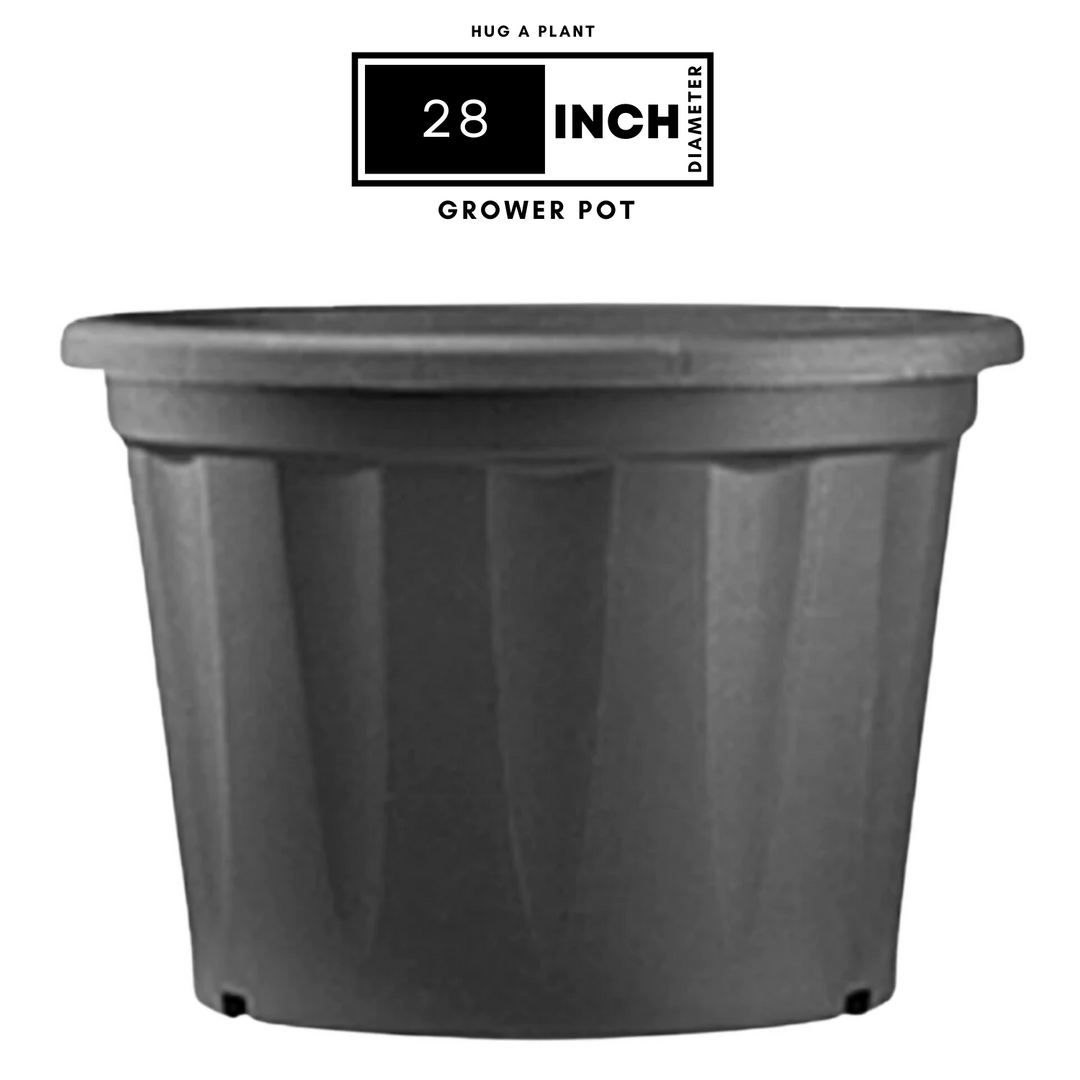 28 cm diameter plant pot 28 Inch Grower Plastic Pot Black – Hug A Plant