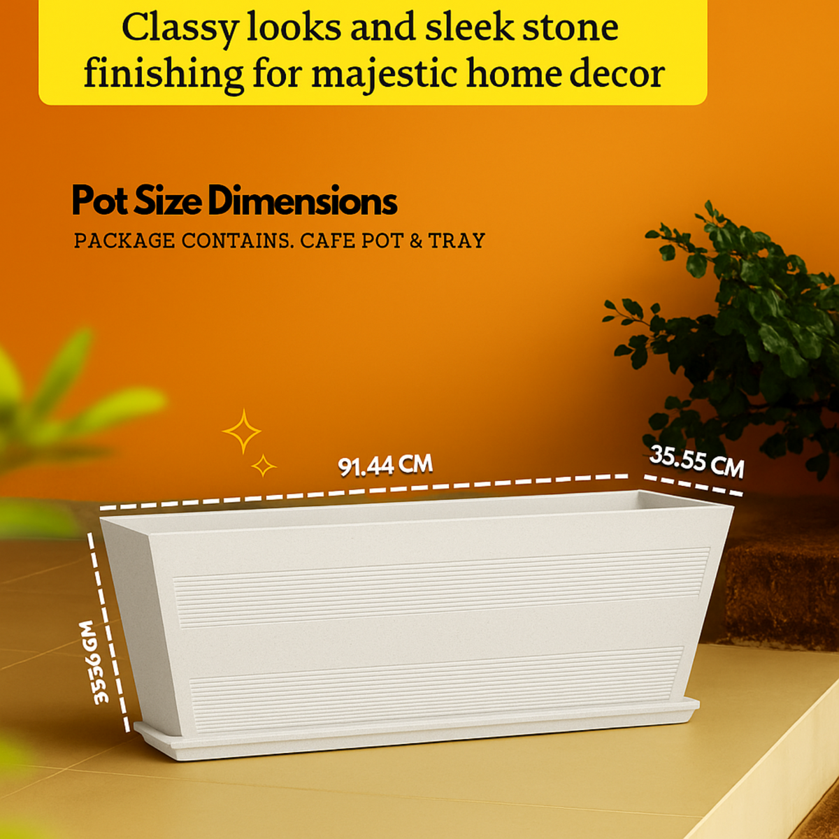 Cafe Rotomolded Pots  for Home & Garden (Pack of 1)