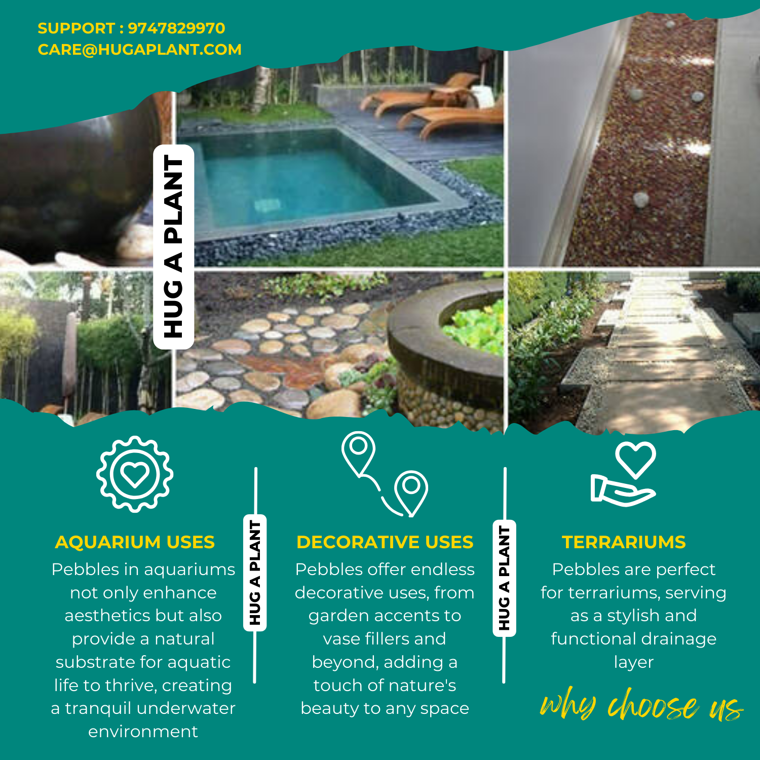 Polished River Pebbles for Decoration |Garden|Table|Terrariums| Home Decor|Vase Fillers